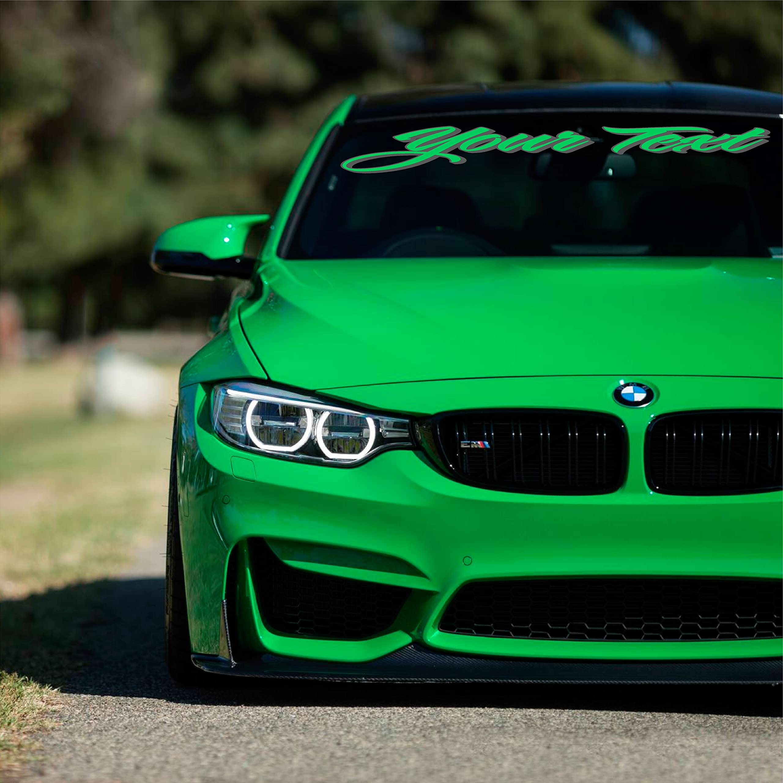 カスタムフロントガラスデカール、カスタムオーダーカスタムオートモーティブビニールレタリング、車、貨物自動車、向こう正面硝子、風窓、ステッカー、グラフィック、CTD