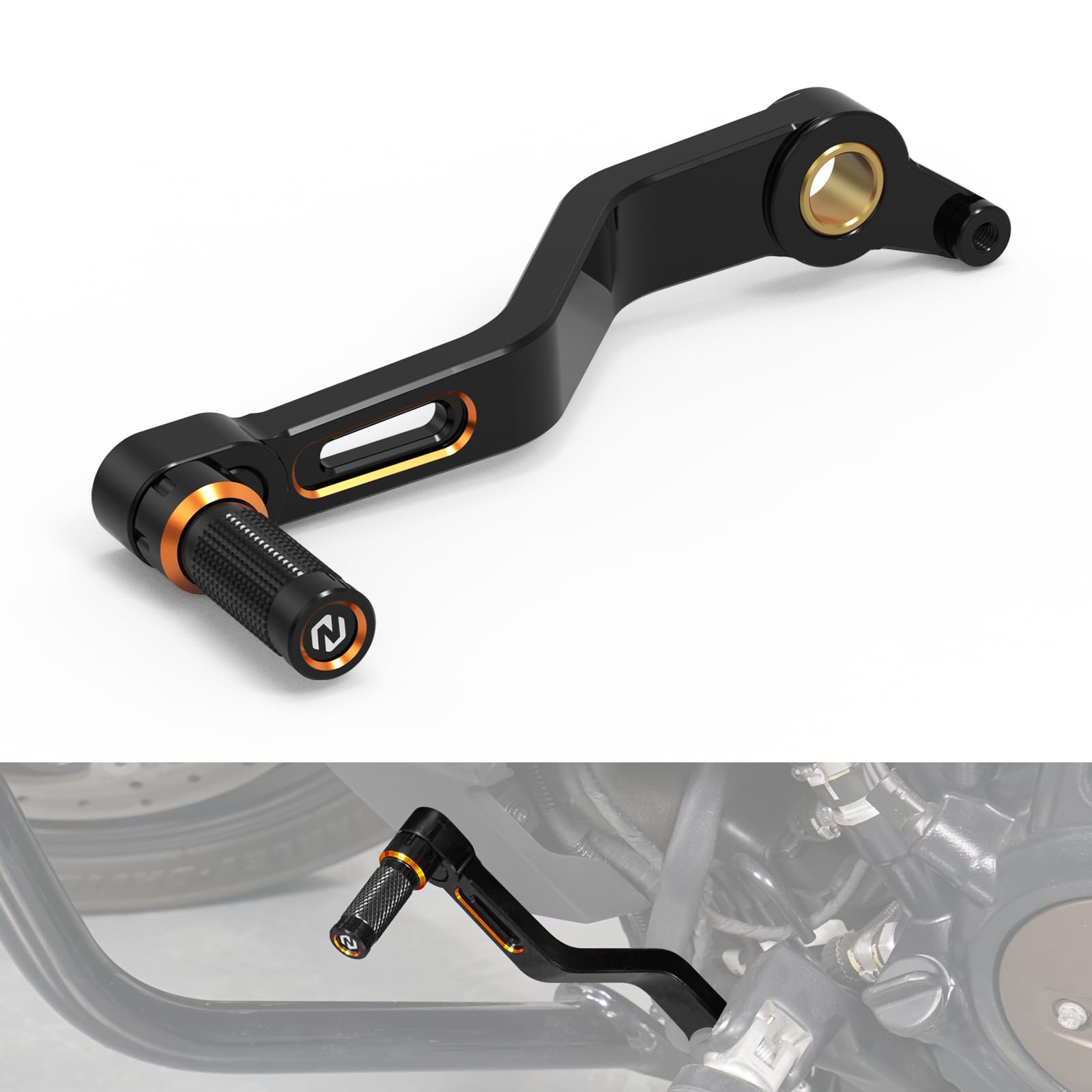 オレンジギアシフトレバーギアスティック Harley Sportster S RH1250S 2021-2024に相応う 33600285の取り替えっこ用