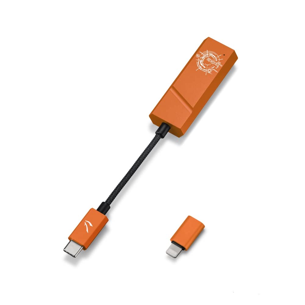 デュアルDAC 4.4粍5極平衡にする最終生産物積み上げる携帯型USB-DAC] 384KHz32bit/DSD256ハイレゾ相応う 二階建てバス力強さ駆動動力 Type-C＆Lightning相応う