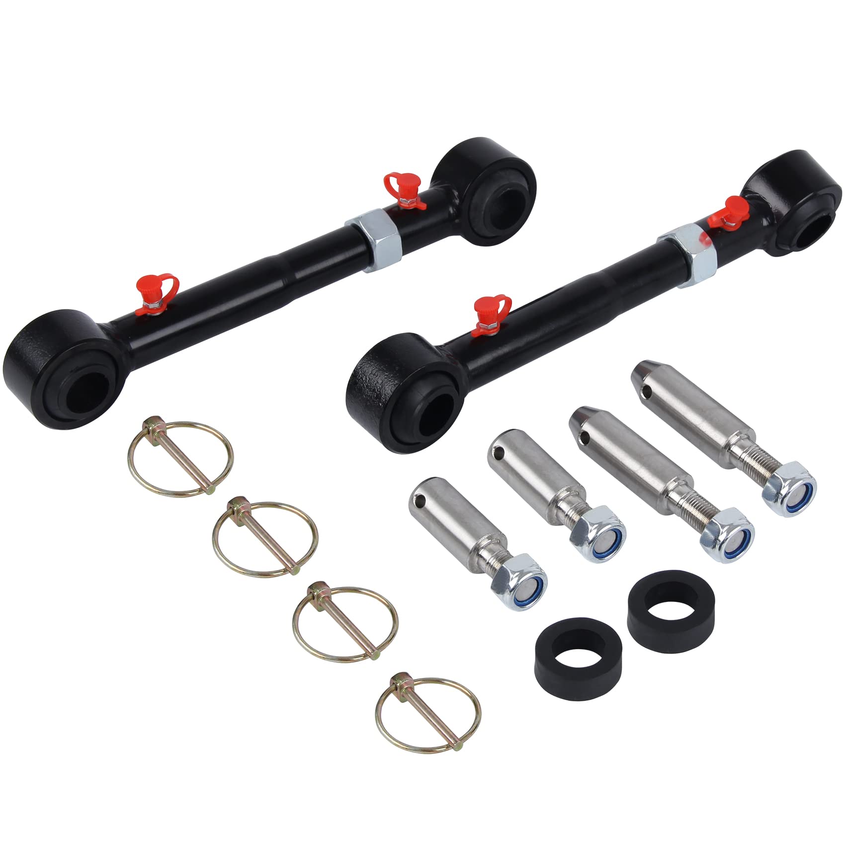 フロントスウェイバーリンク 切りおとす C210-A007-BLK 2.5-6in昇降機 2007-2018 Jeep Wrangler JKに相応う