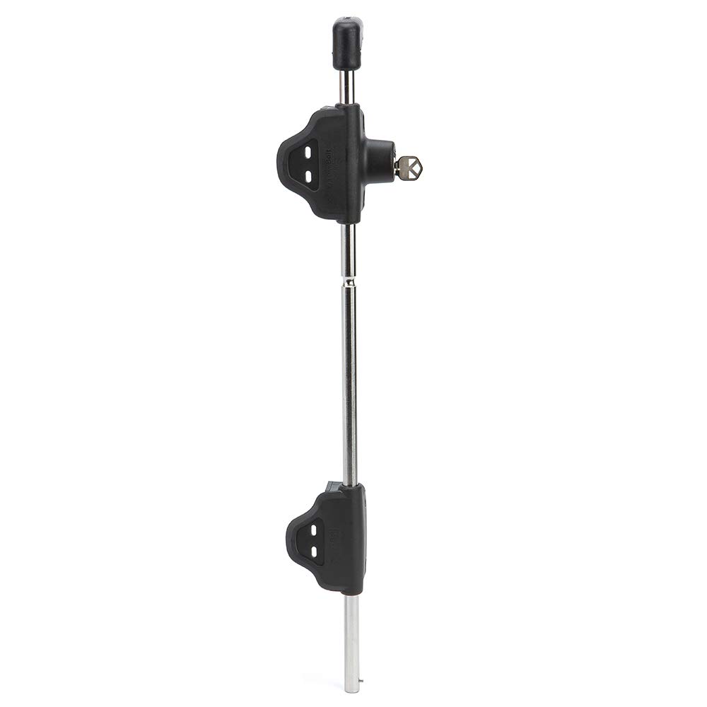 ドロップボルト LB124BX-KSA プレミアム ロック可能セキュリティドロップボルト ボルト長さ24インチ スクエアポストメタルゲート用 (ブラック)
