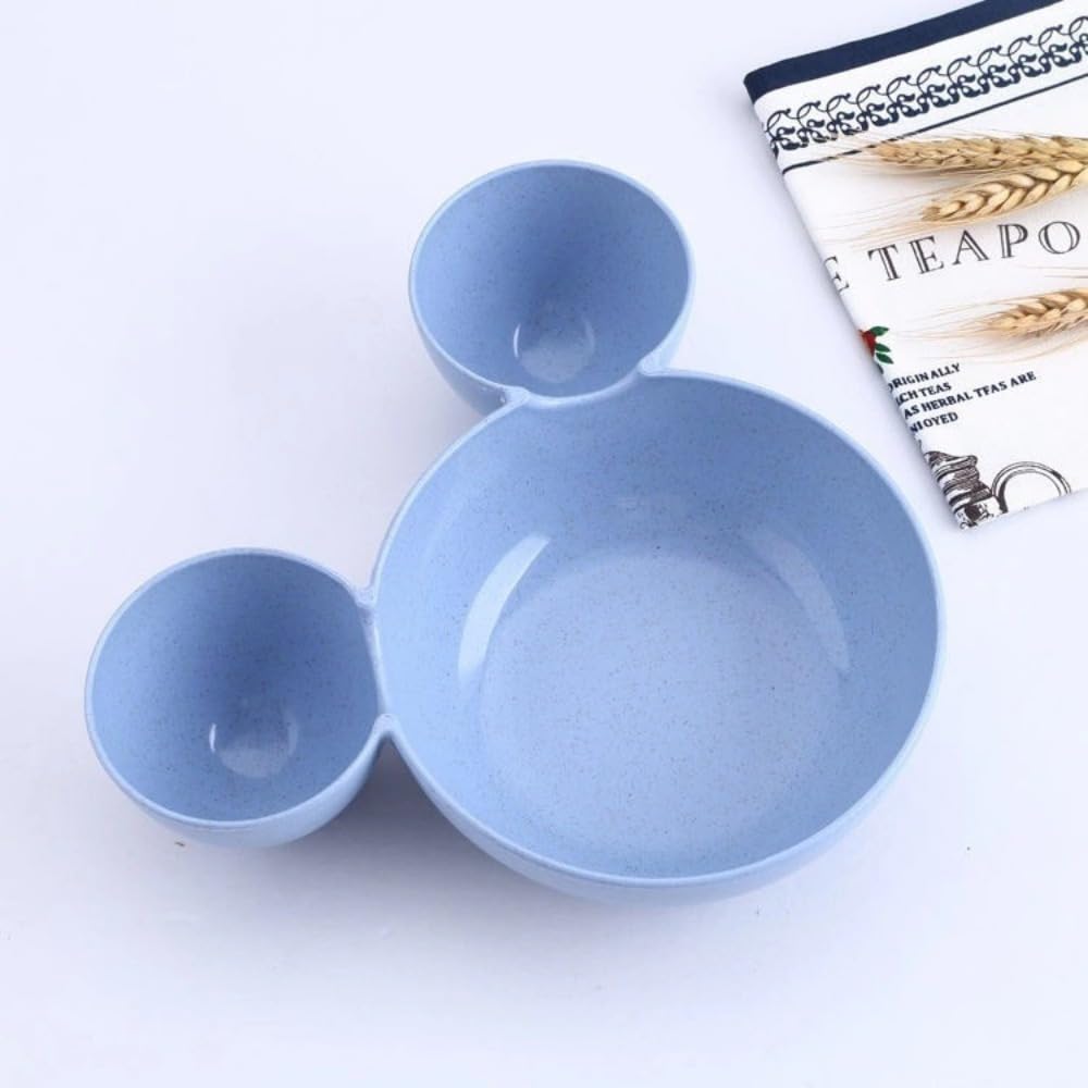 Ladfrol 大きな耳の形 赤ちゃん用どんぶり鉢御盆 かんかん帽 愛くるしげ食器 4色 もの言う花どんぶり鉢 召し上がる用食器仕掛ける BPA無償性 食料雑貨類点数 4個 (青色 （4個）) [並行輸入品]