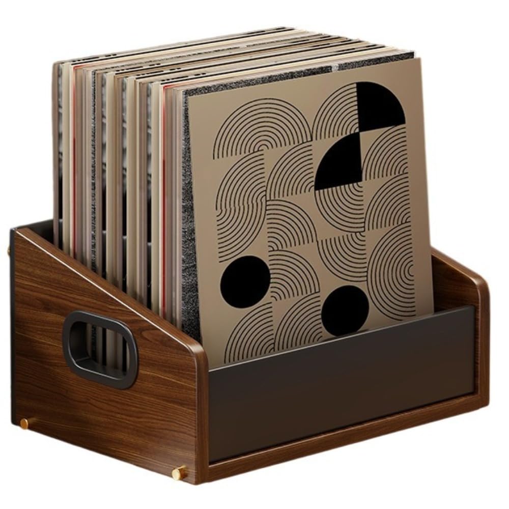 Ladfrol 大電気容量、レコード盤、アクリル樹脂、オーディオ、レコード盤、CD、逐次刊行物相応う、レコード盤納める棚、社会システムが釣りあいして揺れにくい、レコード盤ほれ込む家、リビング、臥し所、執務室、精神的な統合が飾り気の無い (黒茶,S) [並行輸入品]