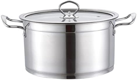 両手取っ手鍋 鍋 電磁調理器対応 スパゲッティ鍋 カレー鍋 寸胴鍋 ステンレス 蓋付き スープ鍋 小鍋 煮物 調理器具 大容量 ガス火対応 粥 カレー ご飯 鍋料理 しゃぶしゃぶ 高湯鍋 業務用 家庭用 (22cm) [並行輸入品]｜明金万代 10,960円