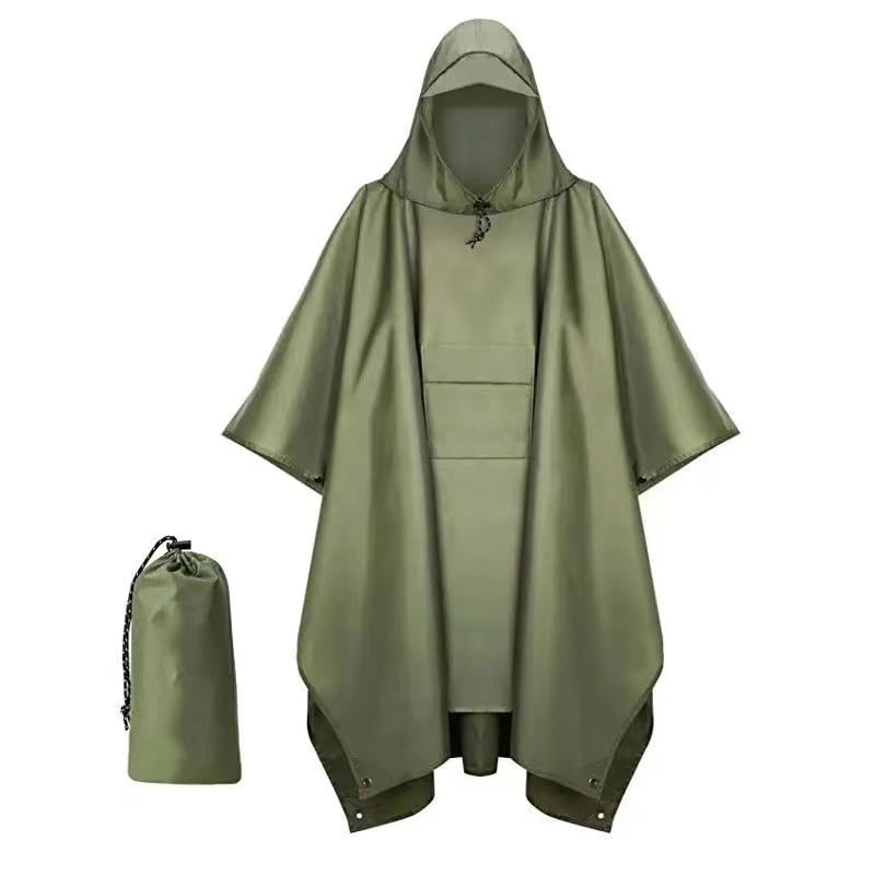 雨合羽 銀輪 レインポンチョ メンズ レディース 多役立つこと 3way レインウェア/タープ/地びた腰掛け 雨合羽 鳥打ち帽 多役立つこと 耐久性 雨具 カッパ 自動二輪車 難民キャンプ ピクニック 通い 通学 納める袋付き添い人