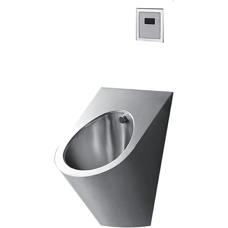 304ステンレス鋼小便器、壁に取り付けられた小便器バスルームトイレセンサー小便器フラッシュバルブ付き商用ユニバーサル小便器漏斗トイレ、ホテルレストラン公共男性用小便器｜明金万代 40,820円
