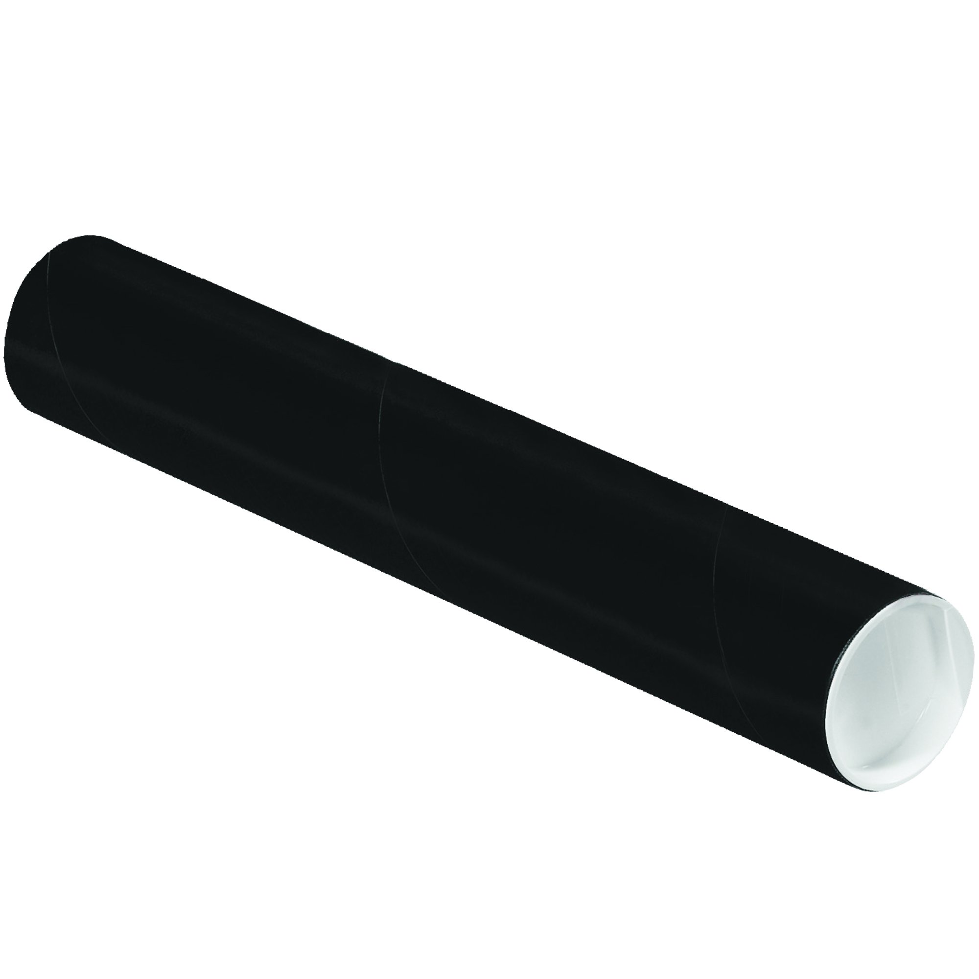 ブラックメーリングチューブ キャップ付き 2インチ x 12インチ 50個パック 配送、保管、郵送、書類、設計図、ポスターの保護に｜明金万代