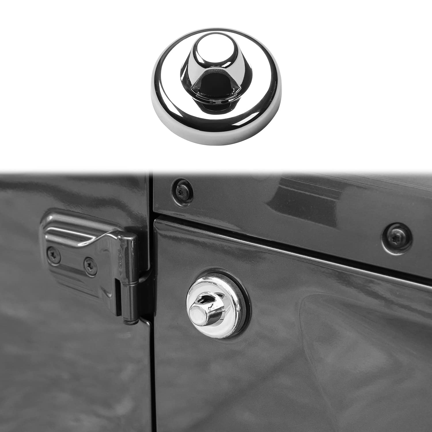 ジープ ラジオアンテナベースカバー 装飾トリム Jeep Wrangler 2007-2023 JK JKU JL JLU/Gladiator JT 2020-2023 クロム 外装アクセサリー｜明金万代