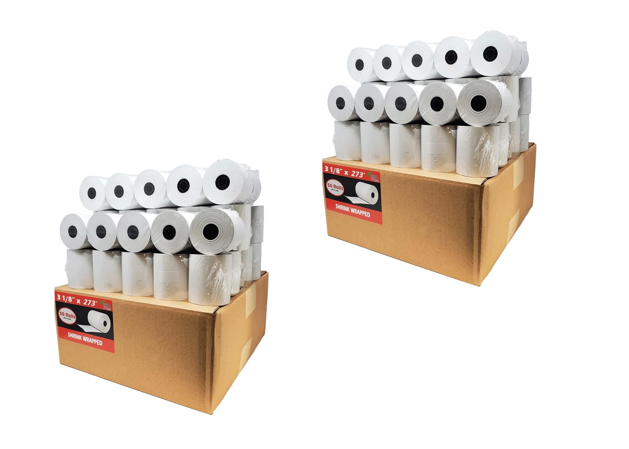 (2入れもの) 3-1/8in x 273フート (48GSM 紙厚) ハニカムコア BPA無償性 割り増し金 A 点数 PoS サーマルレシートプリンター質問用紙