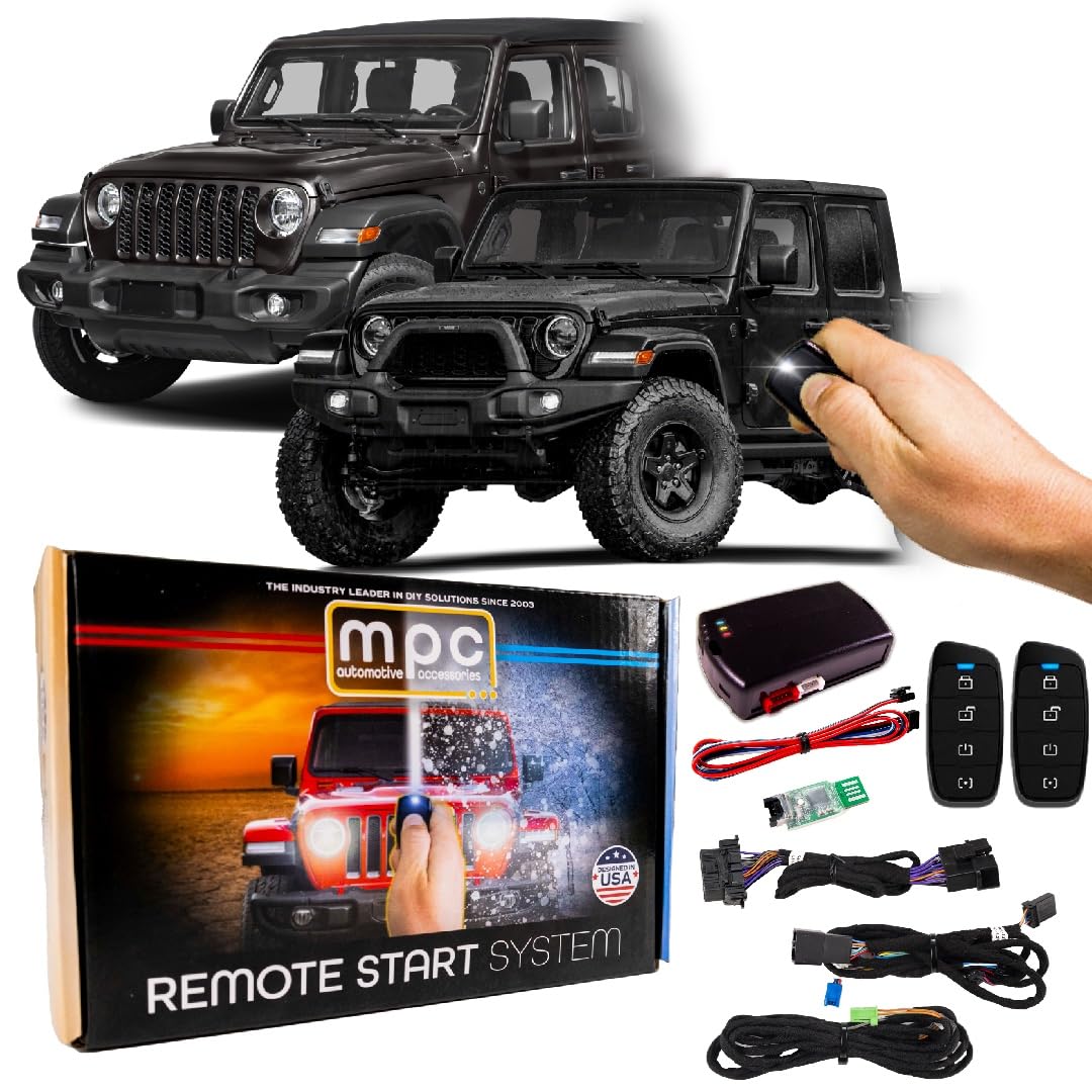 2通い路リモート出発信号機 2020-2024 Jeep Gladiator用 || 2018-2024 ジープラングラー, プラグアンドプレイ || 2通い路長距離リモート2本付き添い人 3フートの活動の領域 || USA Tech Support