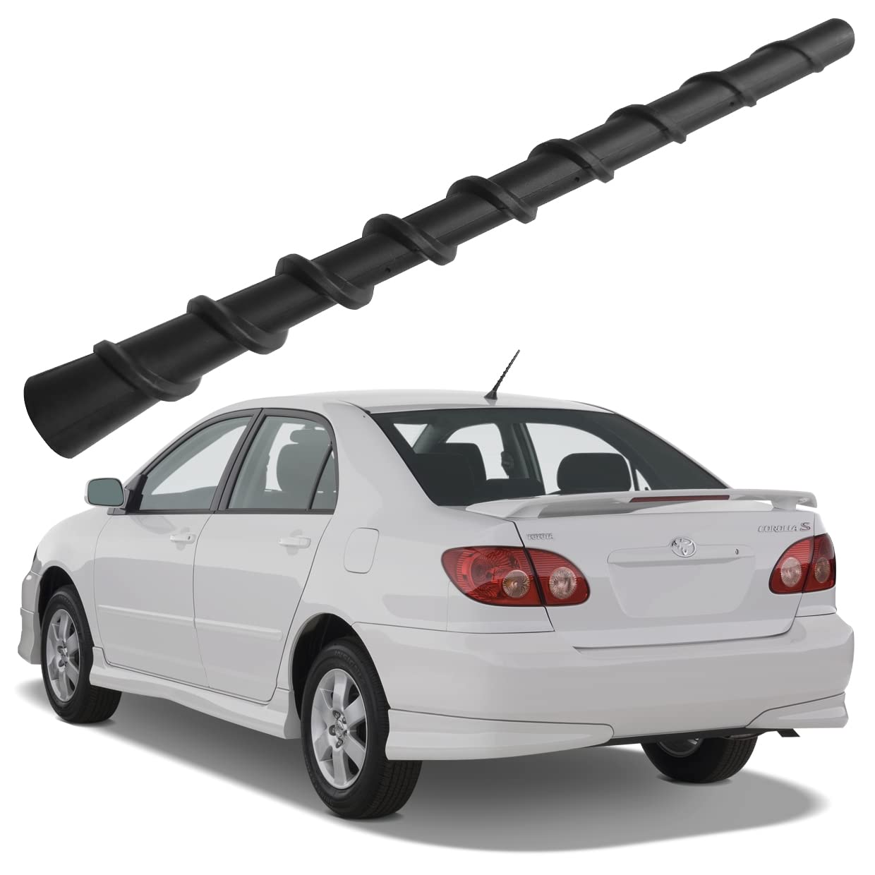 トヨタカローラ(2003-2008)用ゴムアンテナ トヨタ カローラアンテナ 7インチ スパイラルフレキシブルアンテナ交換用マスト|明金万代