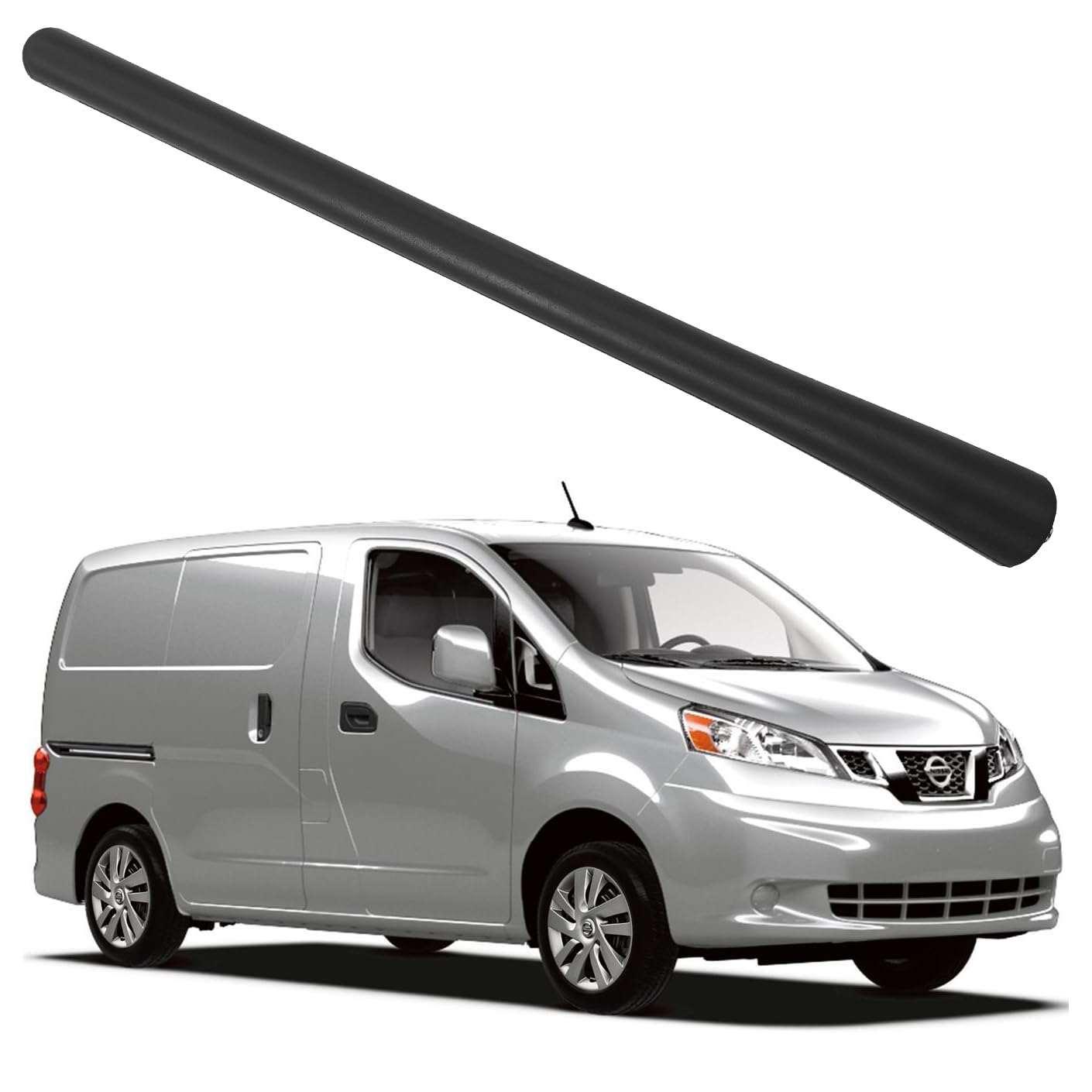 7インチ フレキシブルスパイラルラバーアンテナ 日産 NV 200 (2013-2020) 日産 NV200 2013 2014 2015 2016 2017 2018 2019 2020用 洗車プルーフ - 内部銅コイルアンテナ 交換用マスト|明金万代