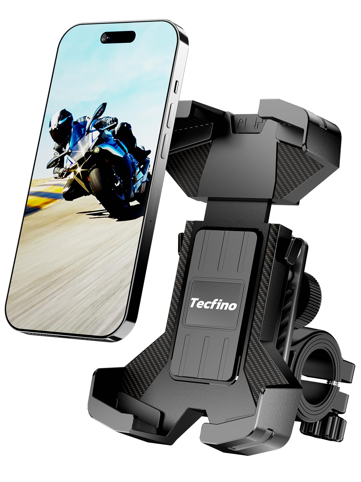 自動自転車電話を掛けるマウント 360°回転させる能力のある銀輪電話を掛ける保持者 1s鍵を掛ける 銀輪電話を掛けるマウントハンドルバークランプ 持ちはこび電話を掛ける保持者 銀輪スクータ用持ちはこび電話を掛ける保持者 4.7in-7inのかっこ良い電話機用自動自転車付属品 黒いこと