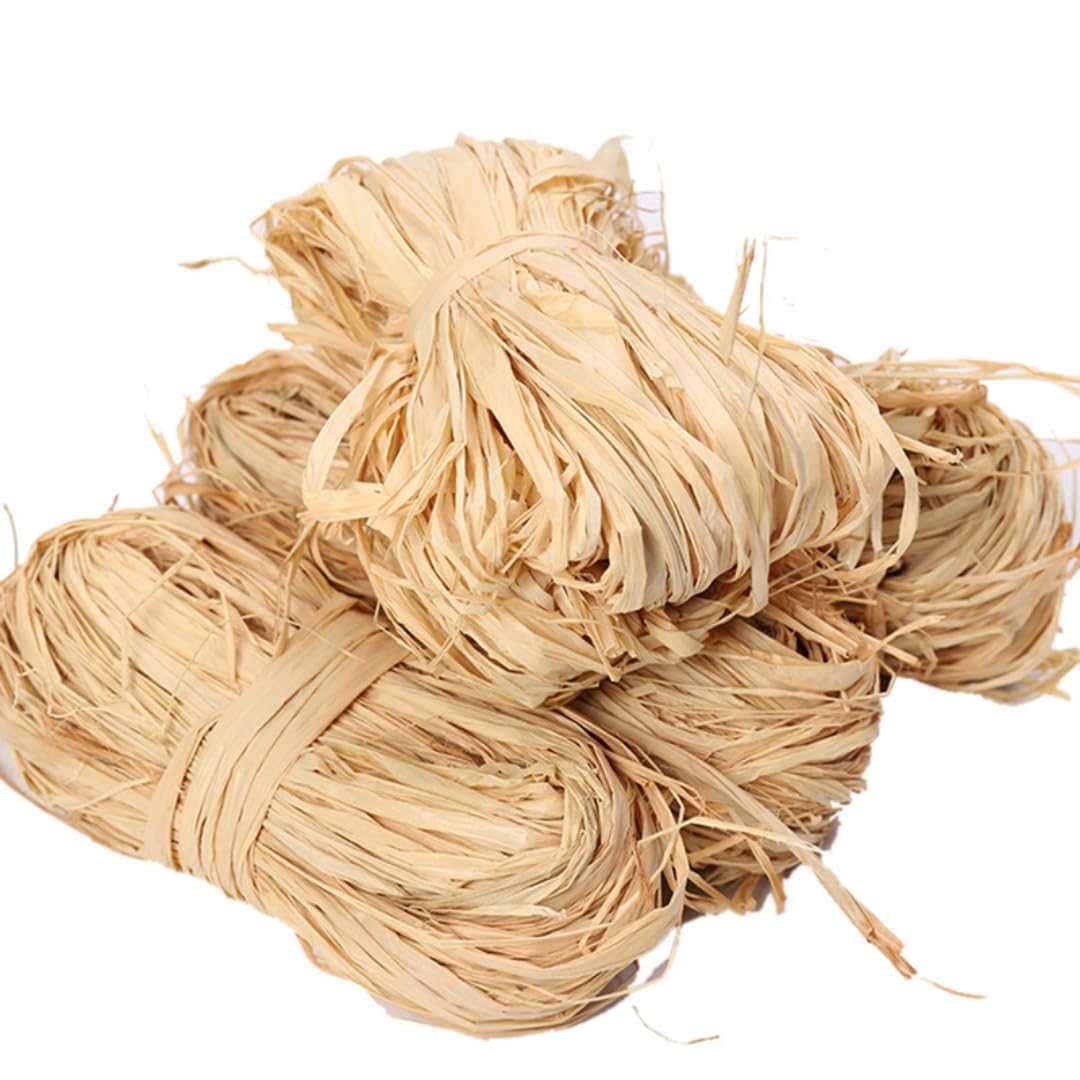 生まれながらラフィア草シュロの葉 自然的 フローリスト用 ペーパーラフィアリボン 100g/300g/500g 胸花のかざり付ける 芸術品 手芸用 手工芸品織り 胸花のかざり付ける 取りつくろう 取りつくろう かざり付ける クリスマスラフィア 差し上げ物荷拵えシュロの葉 (2x50g)