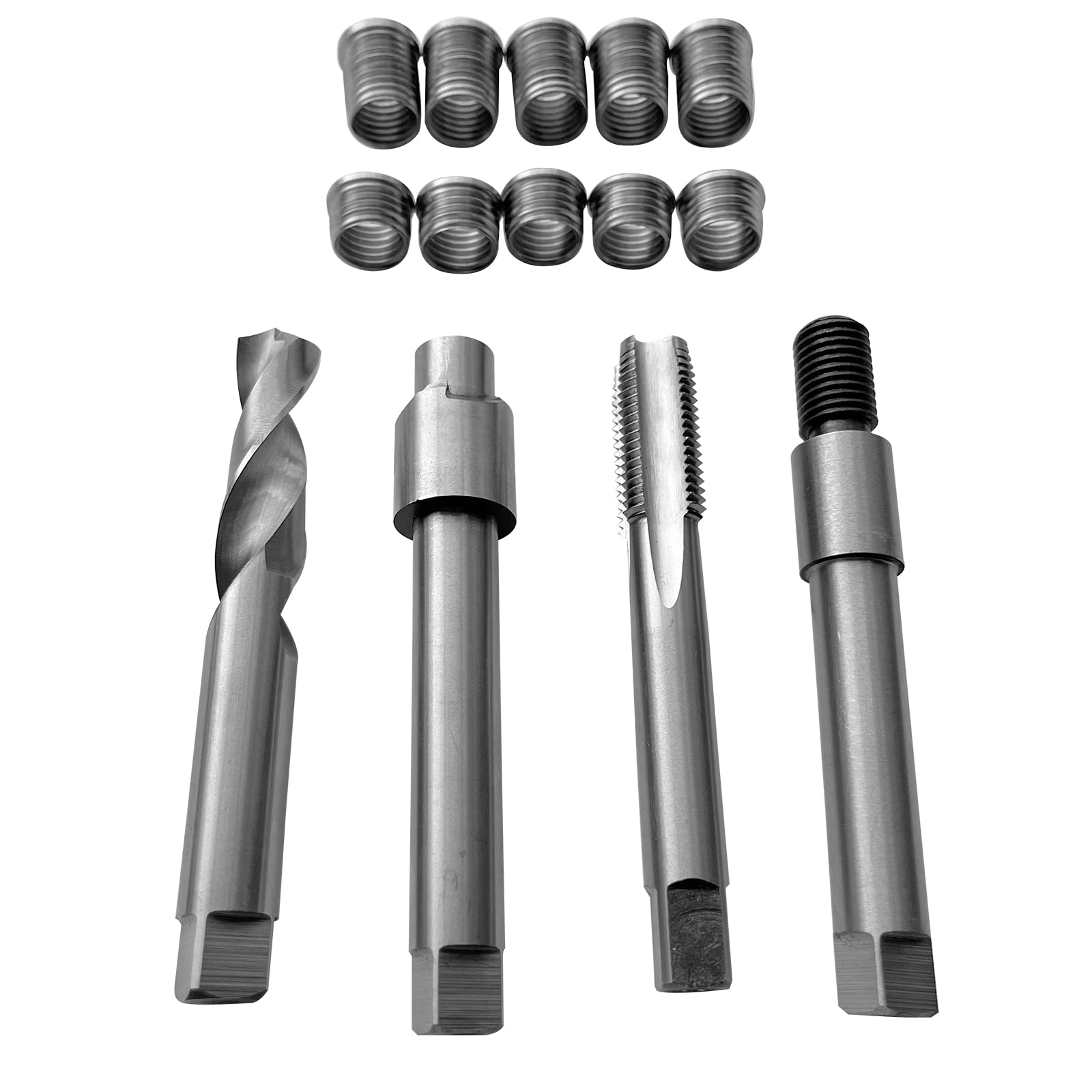 M12x1.5 2サイズ スレッド修理キット (長さ9.2mmのインサート5個、長さ16.2mmのインサート5個)