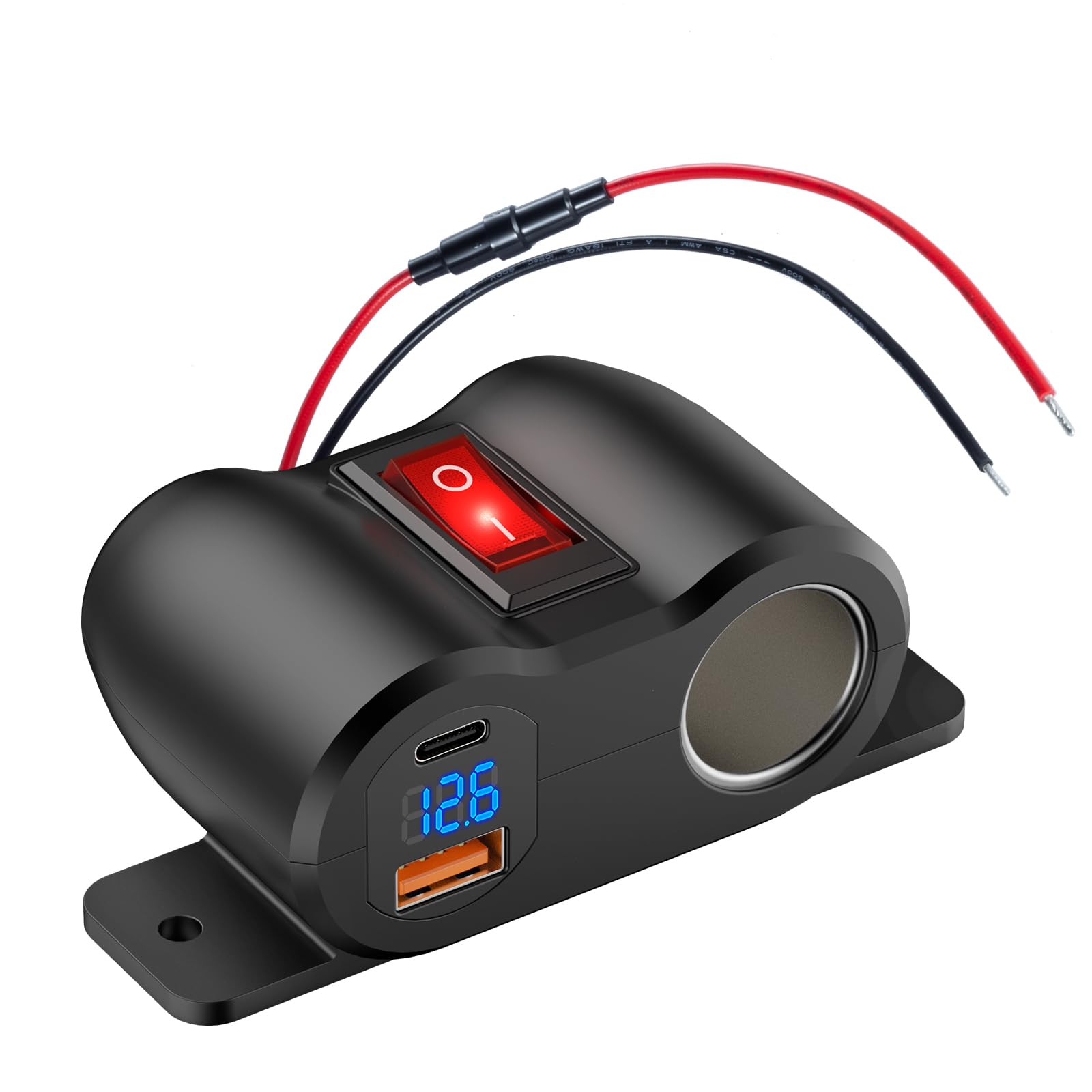 PD3.0およびQC3.0 シガレットライターソケット 12V 電源コンセント カーチャージャー交換用｜明金万代