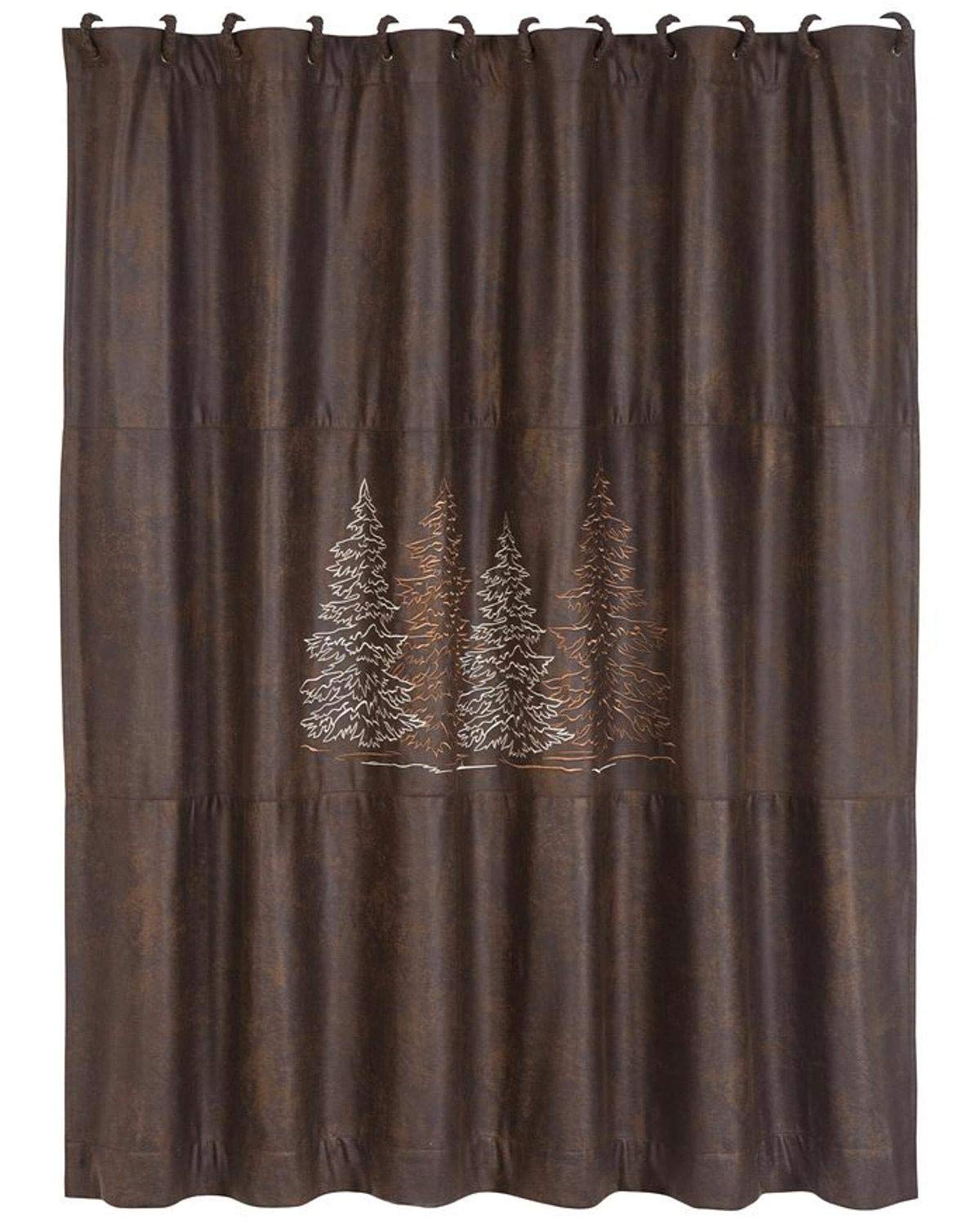 シャワー覆い布 ユニ一発やる 黒茶 刺しゅう 天然木 One Size 赤銅色 SC1763