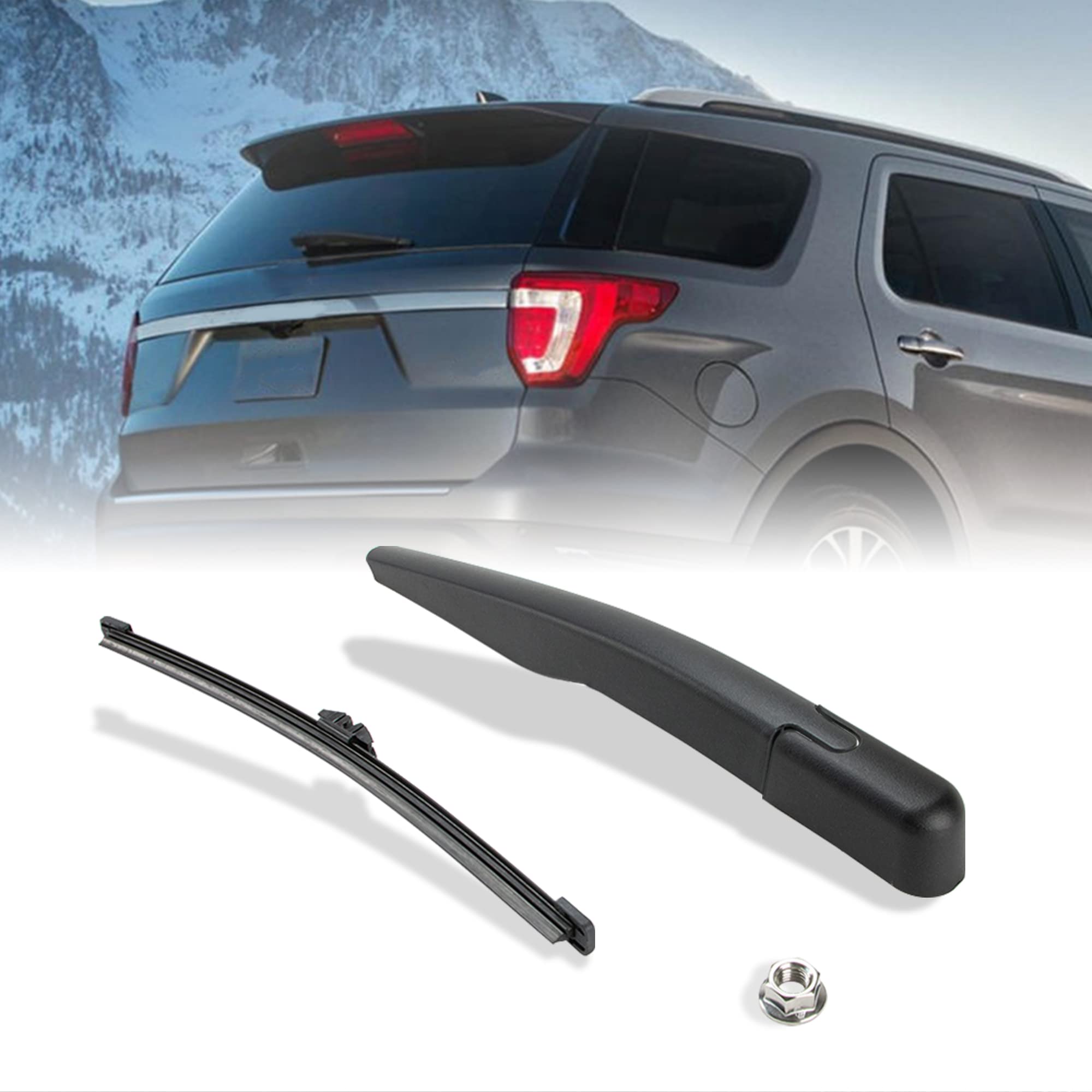 リアフロントガラスワイパーアームブレードキット 2011-18 Ford Explorer、2013-17 Ford Escape、2016-18 Lincoln MKX リアウィンドウワイパーに対応|明金万代