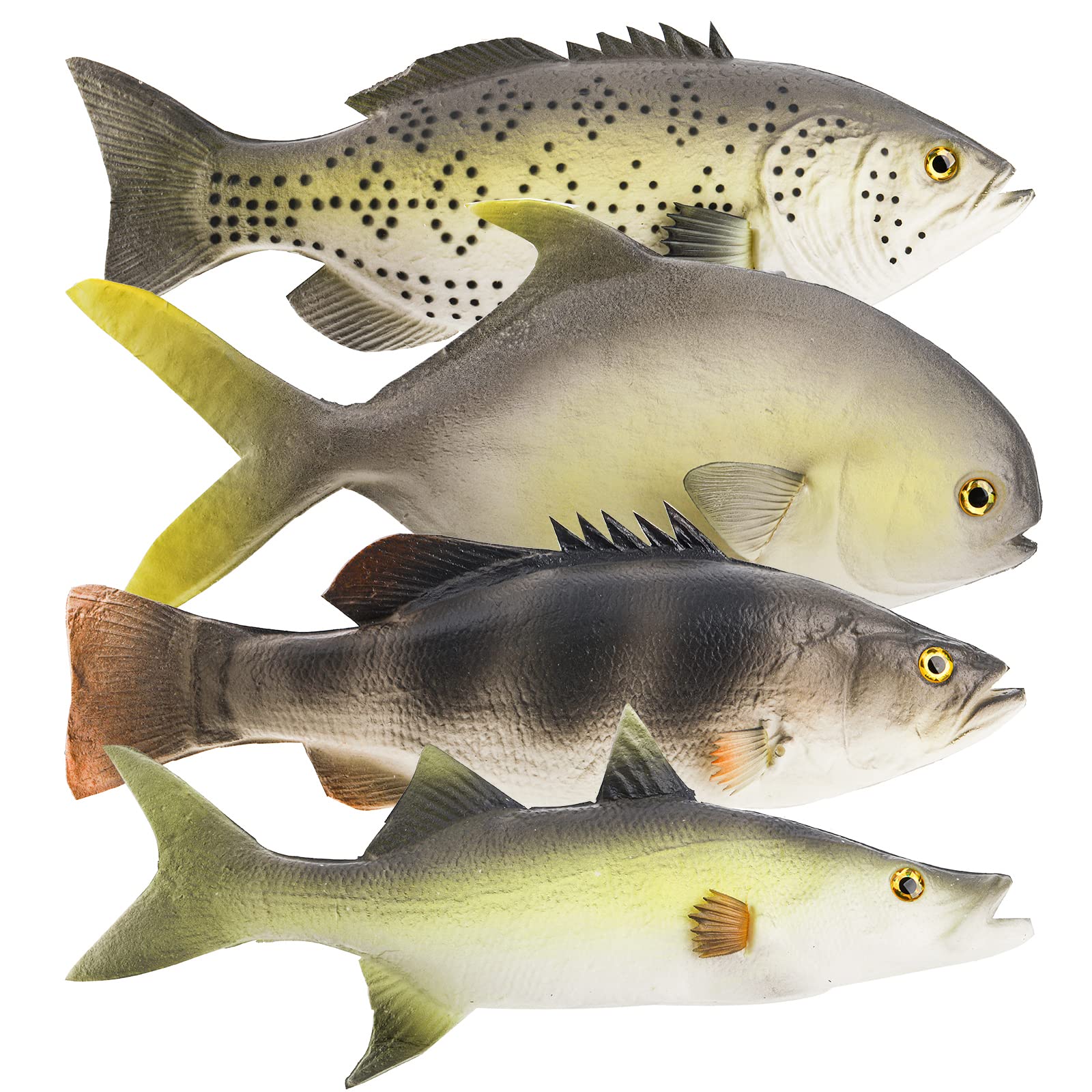 ZENFUN 人工魚モデル 4個セット 人工魚 プラスチック リアルな海の魚セット 写真小道具用 パーティーディスプレイ キッチン装飾｜明金万代