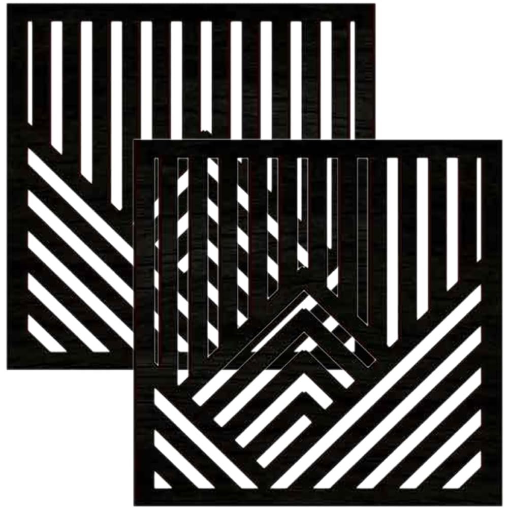 TIDTALEO 3D木製くり抜き円錐小体ウォールステッカー2個仕掛ける 黒木目刻みつけるダイアログボックス 壁飾りつけ 介護ホームシャンデリヤ リビングお部屋営造祝賀会執務室かざり付ける