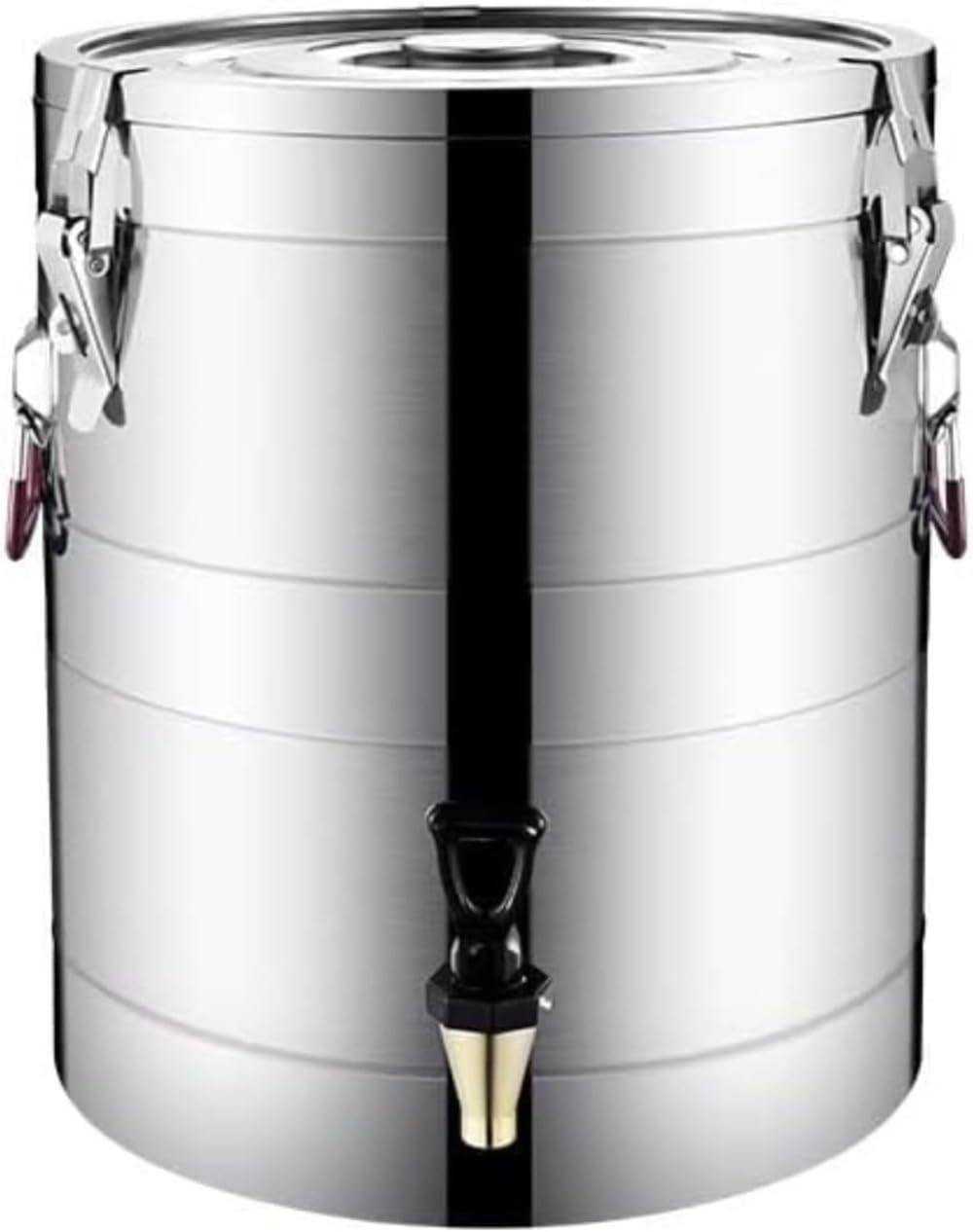 Ladfrol 304ステンレスクーラーボックス ウォータージャグ 貯蔵タンク 保温ジャグ 断熱アイスペール ステンレス鋼 GK スチールベルトクーラー アウトドア用ジャグ 保冷缶 お水サーヴァー 蓋付き添い人水道の栓付 身寄りの人だかりに当て嵌める (40L) [並行輸入品]