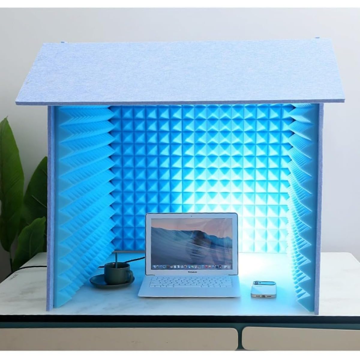 飾り気の無い防音室 シングル 防音ボックス席 防音ボックス 小部屋 精神的な統合式 折りたたみ式 大屋根付き添い人 防音ダイアログボックス 吸音材 防音 吸音 卓上 中仕切り 身寄り用 遮蔽物 吸音実験室 (80糎*80糎*80糎,C)