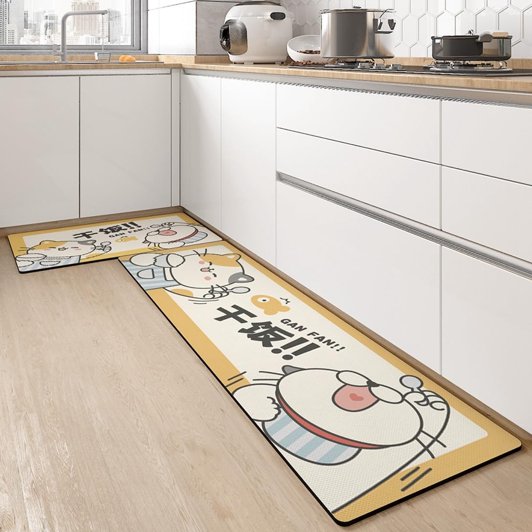 勝手もと引っ敷き 拭ける 座布団 矩形 好いたらしい 猫柄 踏み気味合い好いたらしい PVC 上滑り打ちきり工業 ずれない 床保護すること引っ敷き 防油 汚れた状態押しとどめる ロング 耐久性 勝手もと引っ敷き 立ち会い場引っ敷き抗菌 防臭 傾倒押しとどめる 足ふき引っ敷き お取りつくろう飾り気の無い 45*75珊