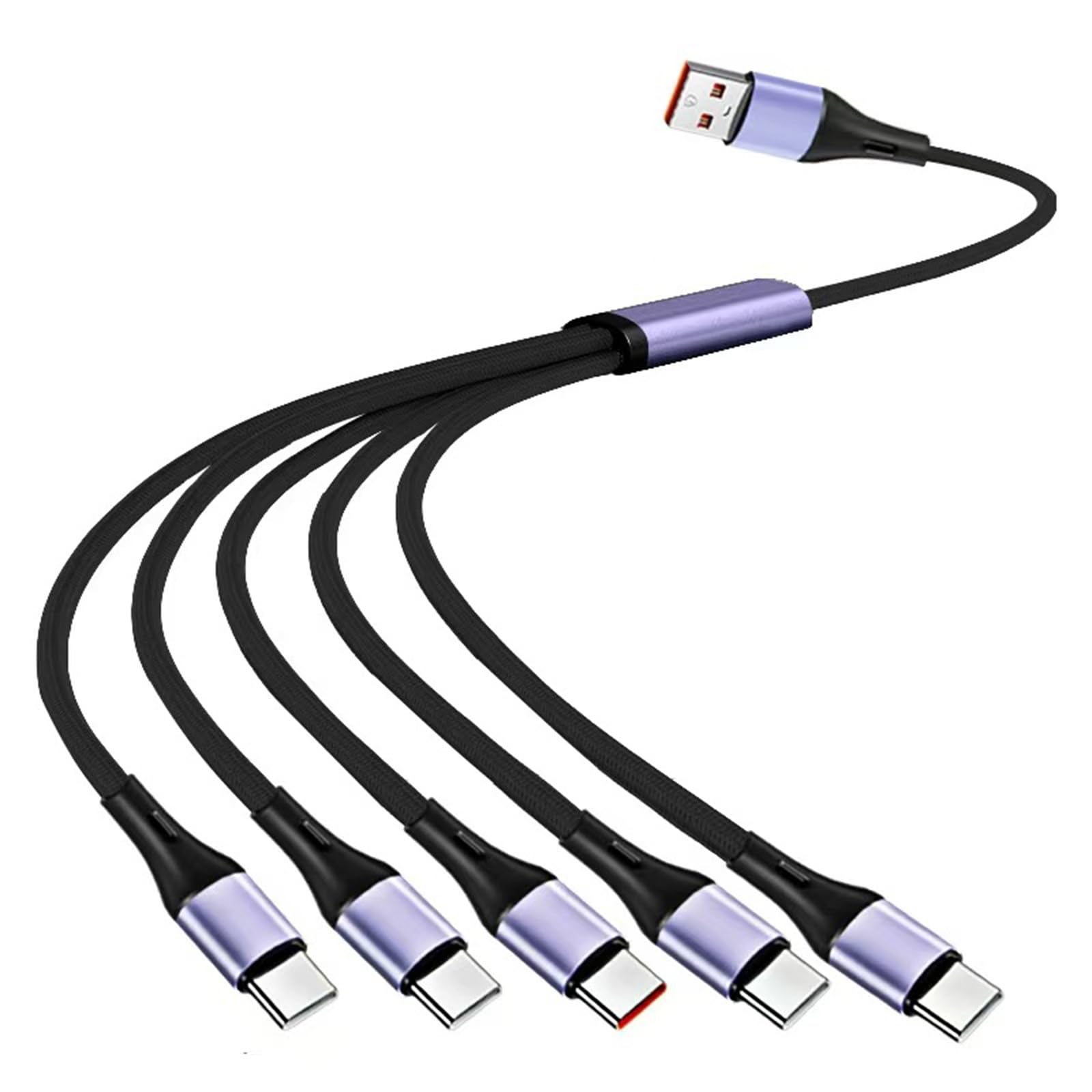 ナイロン編組 66W USB 申し受ける吊りひも 金属元素申し受けるは複数形のデバイス用の Type C 繋ぎで高速道路に受け支える 編組吊りひも