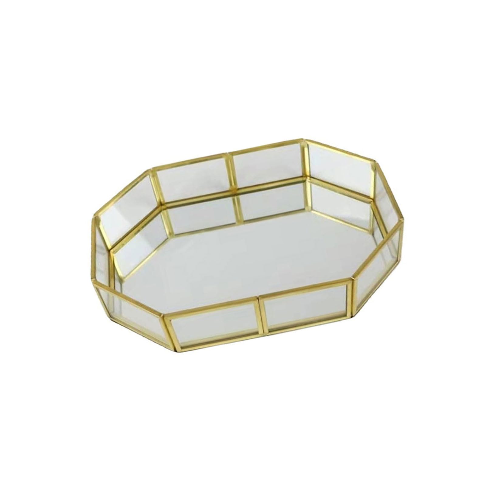 精油お盆 かざり付ける品宝飾品用 澄み切ったガラスストレージオーガナイザー 二階建てバスお座敷 寝台お座敷 かざり付ける台かざり付ける ゴールド精油お盆