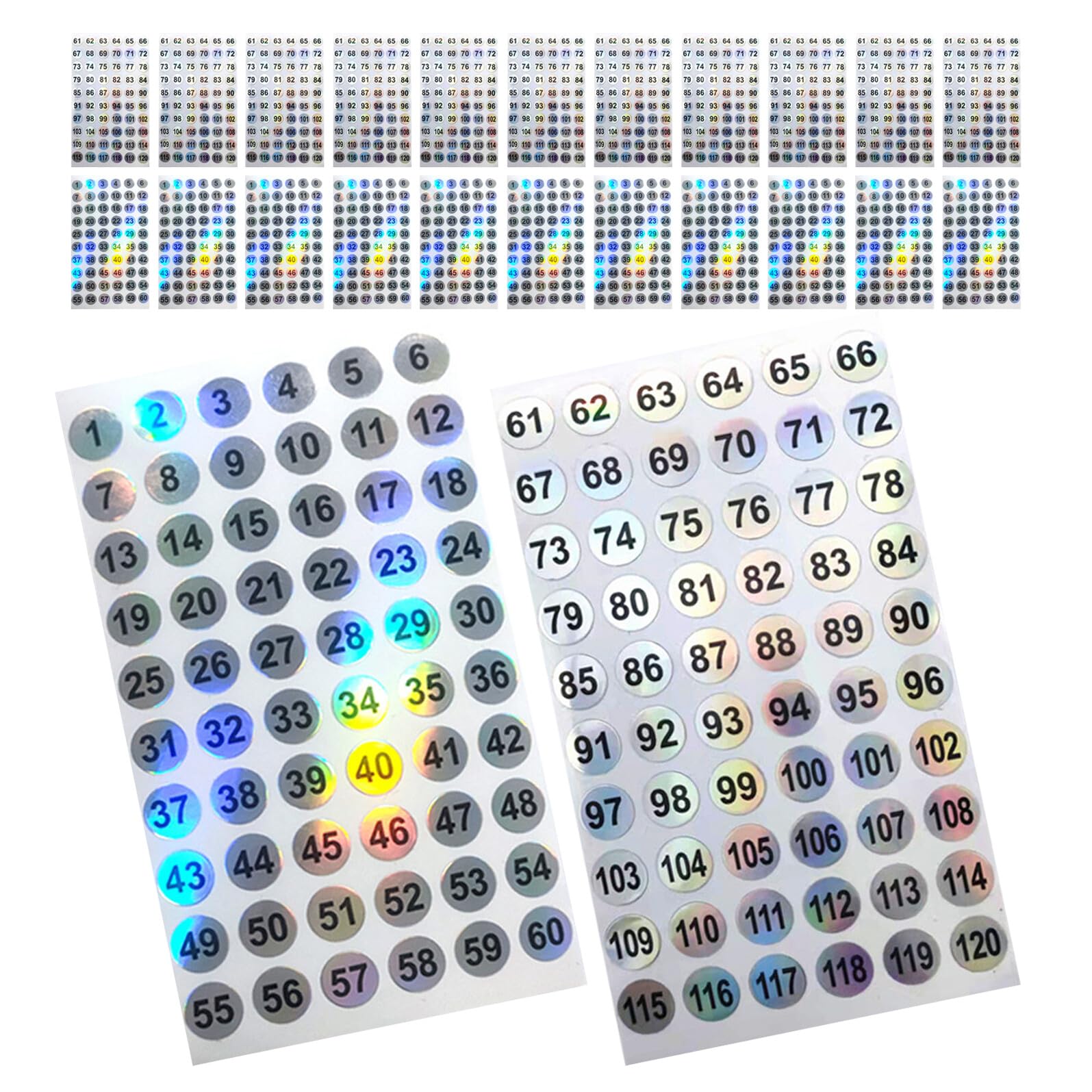 100枚雨合羽自分自身へばり着くラウンド数詞ステッカー 年代順の継続電話番号判子 薄型照りかえしビニール付け札 小 書きもの 納める 店卸し資産保護すること用