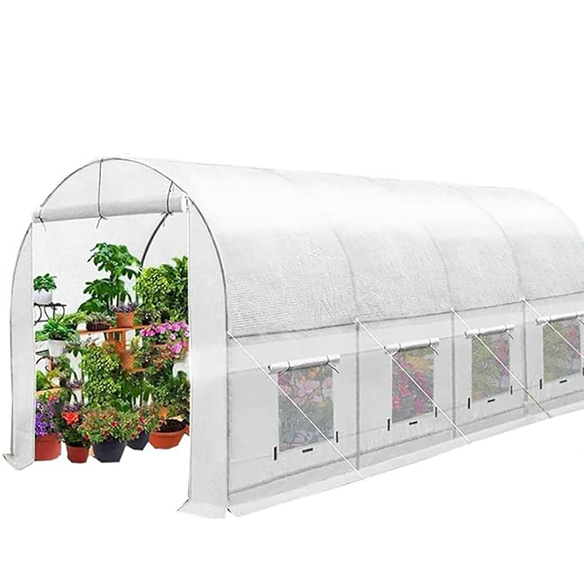 大型 ビニール棲み家 植木室 身寄り用 植木室棲み家 苑地植木室 苑地棲み家 飾り気の無い植木室 草木 花やしき植木室 苑地 折畳み式 雨合羽 抗UV 草片用植木室 園芸 棚 草木保温 防雨 防寒 害虫 鳥押しとどめる (480x215x220糎)