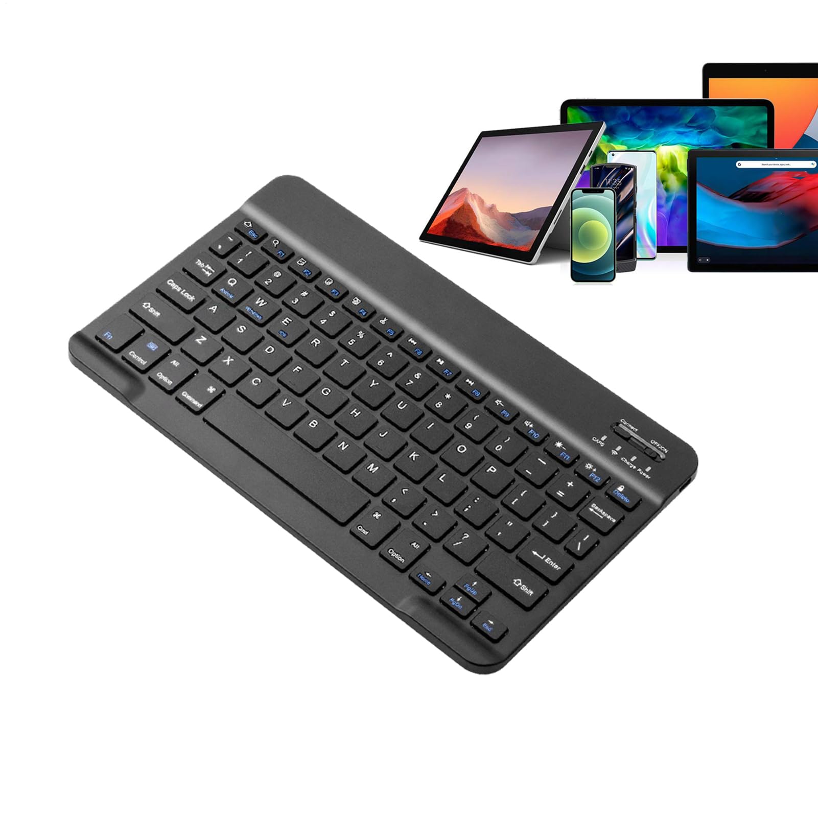 無線電話パソコン鍵盤 - コンパクトコンピューターキーパッド、サイレントロープロファイルワイヤレスキーボード|スマートフォン用の申し受ける式の万物の霊長科学技術に基づいた 、OFICE事務机の当て嵌める用の旅するに人懐っこいハンドヘルド