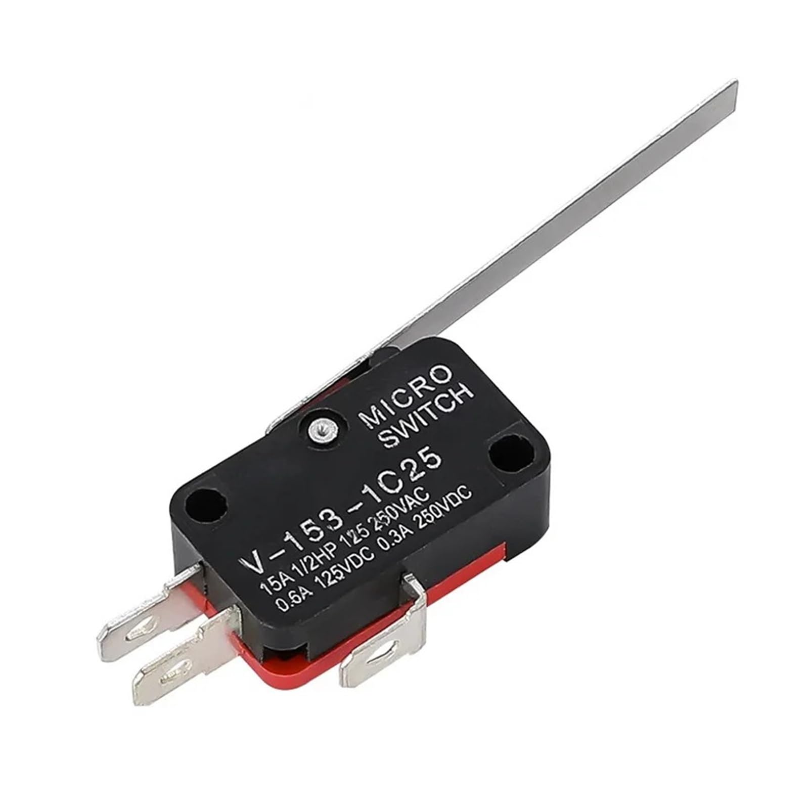 10 個明かりマイクロ取り替えっこ V-153-1C25 リミットスイッチロングストレートヒンジレバータイプ SPDT 取り替えっこ表示計器価値付ける用