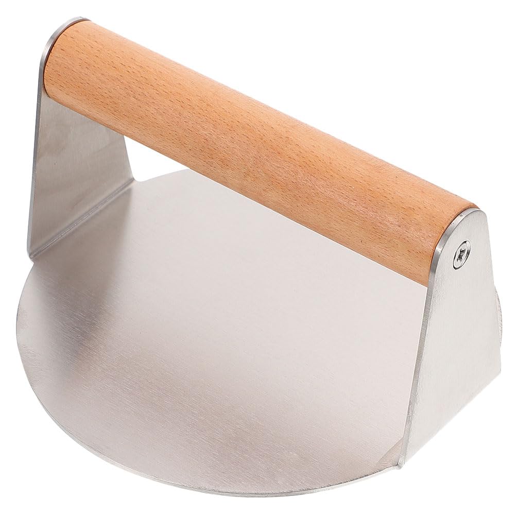 しろがね色のステンレス鋼用材当て嵌めるした手動バーガープレスツール 助けになるな手持ち部分青写真首尾一貫したな大きさの丸型ハンバーガーパティプレス 身寄りやアウトドアの当て嵌めるに至適