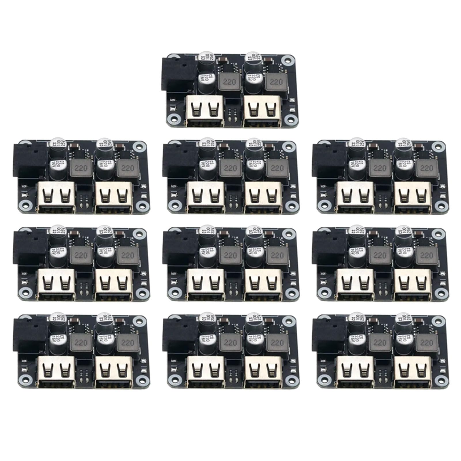 10 個ダブル USB 高速充電電圧低減モジュール 6-30V 12V 24V 自動車電話用 USB 自動車電話用インテリジェントデバイス認識|明金万代