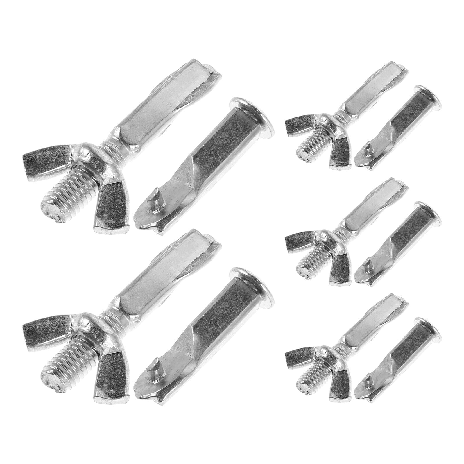 弓のこフレームアクセサリー スチール製交換用ボルトと蝶ナットセット DIY修理部品 木工 金属切断用ホールソーアクセサリー 5セット|明金万代