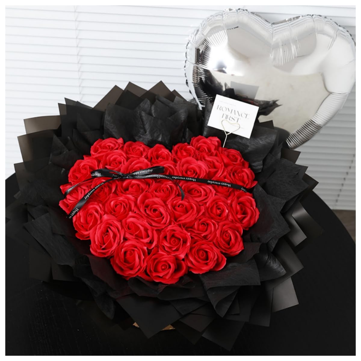 グリッターローズブーケ DIYフェイクフラワーブーケ 胸花 果てしが無いの人工薔薇 DIY造花の薔薇の胸花 フラワーギフトロマンティック 妻、意中の女、バレンタイン 生まれ落ちる日 卒祝賀会 お上さん お母さんへの生まれ落ちる日差し上げ物 卒用 (赤いこと,33個の花)