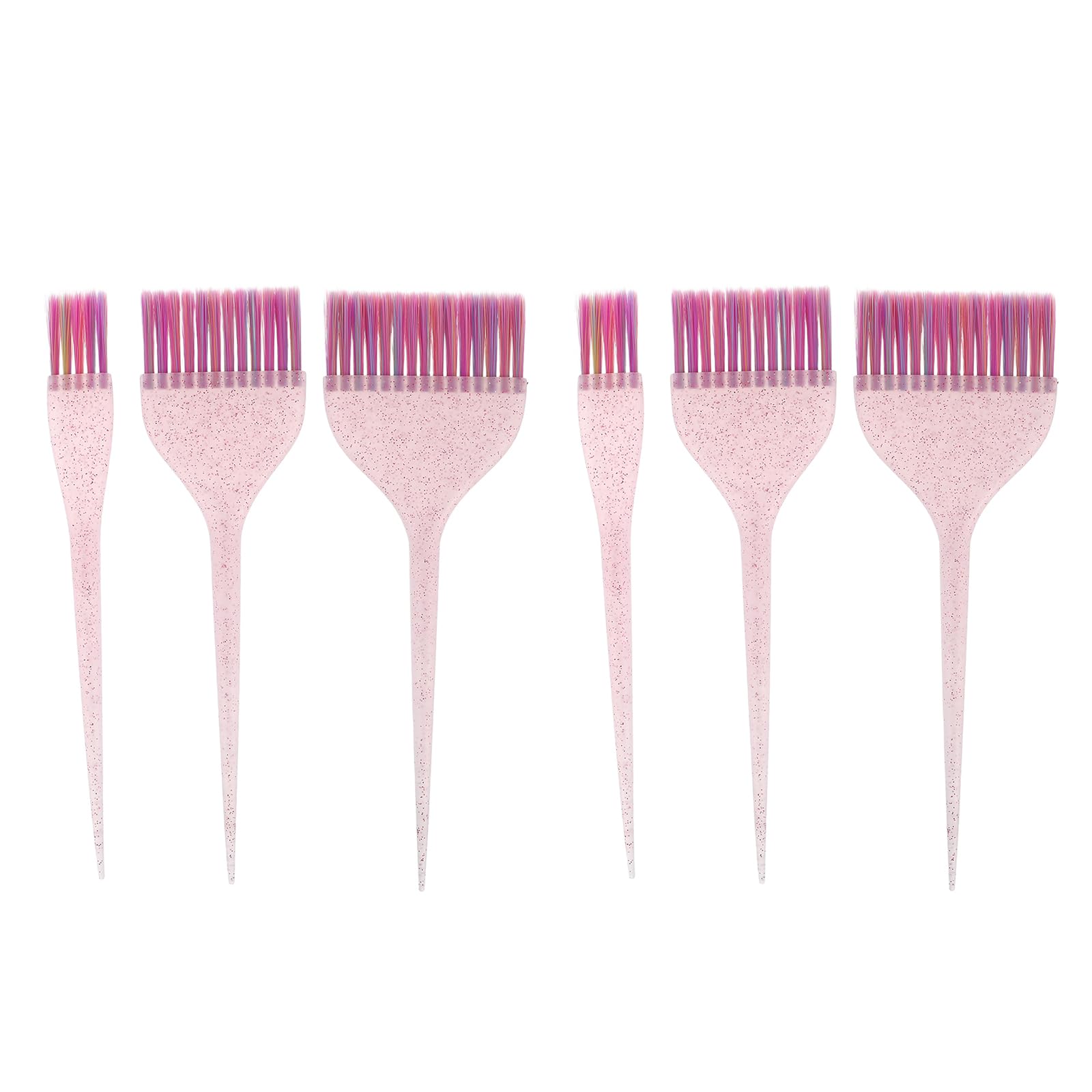 ヘアカラーブラシ 自宅用染色ブラシ プラ製 再利用可能 ハイライト ホーム染色に最適 6個｜明金万代
