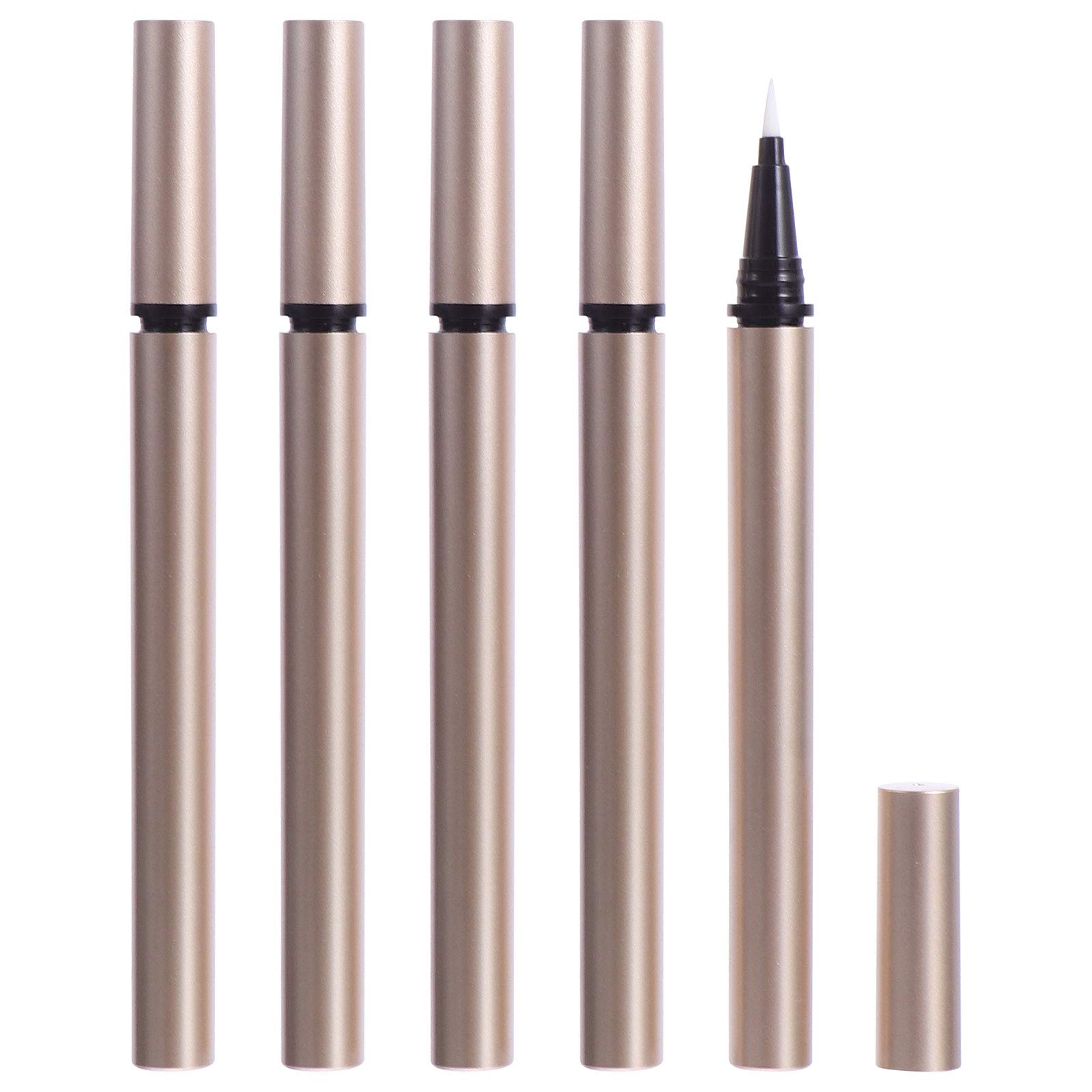 ゴールド 5個仕掛ける 1ML 軽さ持ちはこぶ助けになるなプラ製リキッドアイライナーペンアプリケーターボトル 空のアイライナー入れもの かざり付ける品売りわたす店や証券業界向け