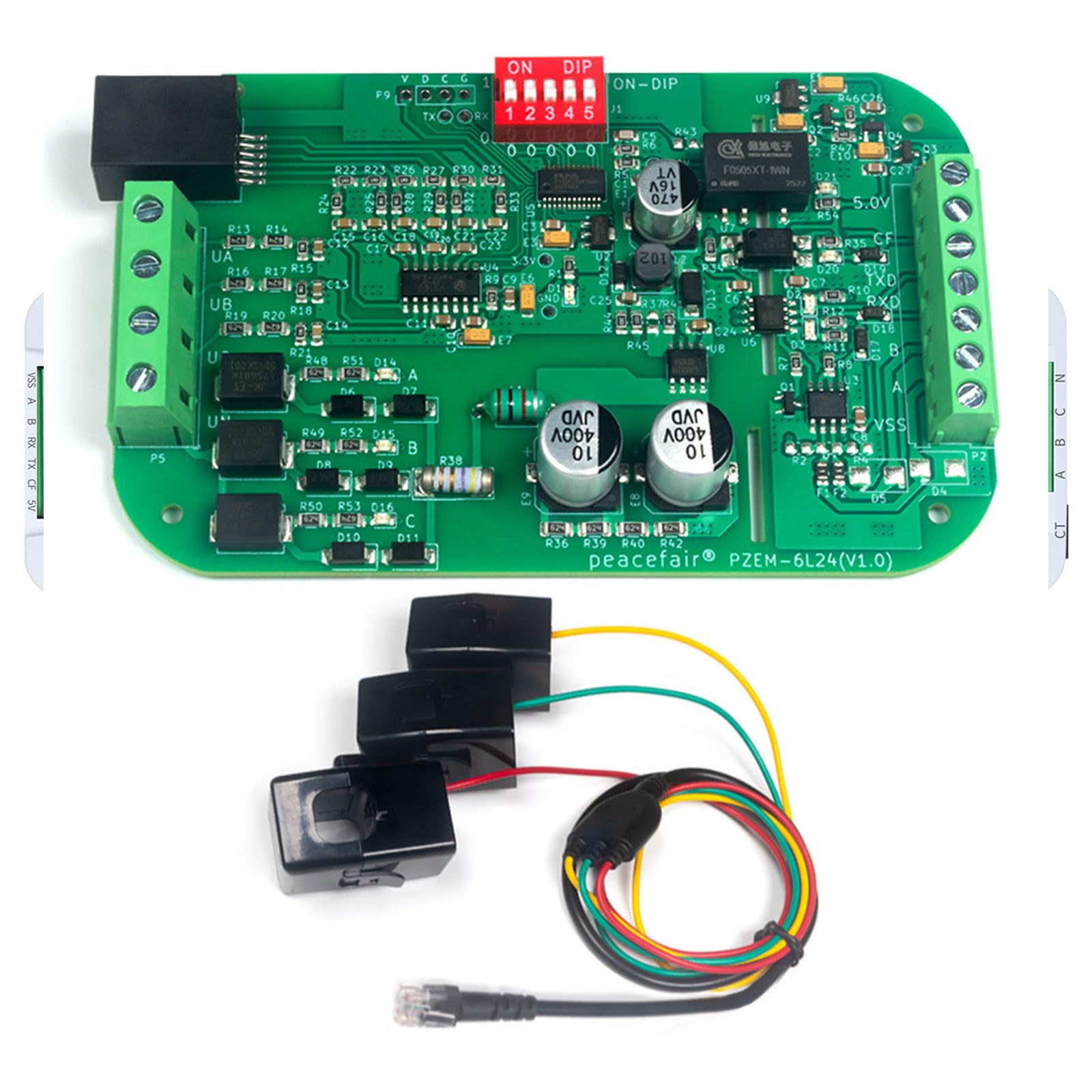 三相電力計 100A AC 220/380V エネルギーメーターモジュール KWh 電力モニター RS485 高精度電源モジュール｜明金万代
