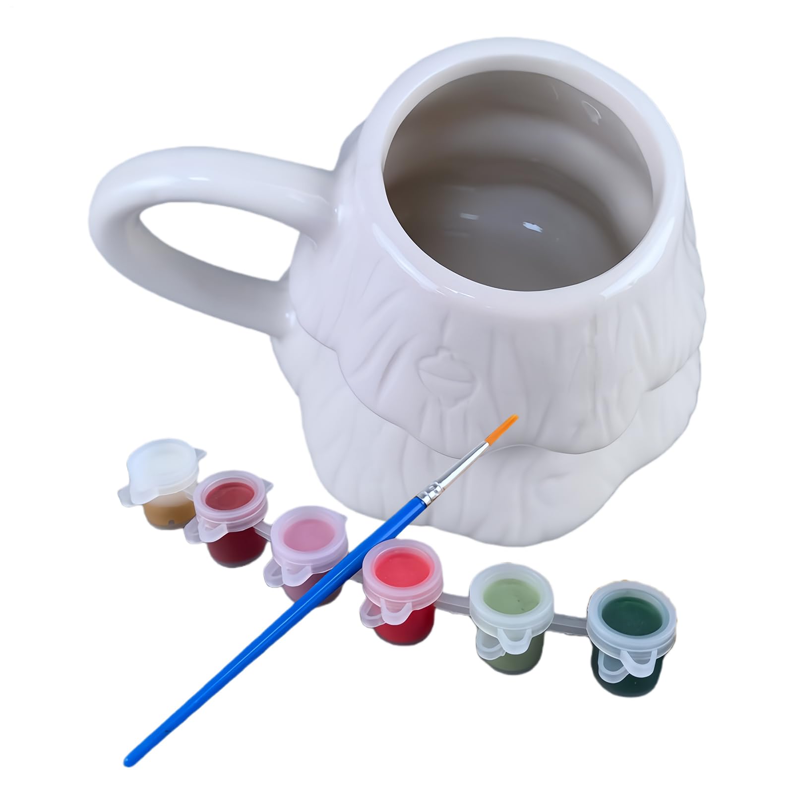 クラフト用 ホワイト セラミック マグカップ | 1セット ペイント DIY クラフト | 手作り 塗り絵 クリスマスツリー マグカップ ペイントキット | 祝祭日 子供 大人 誕生日パーティー お土産 家庭学習向け｜明金万代