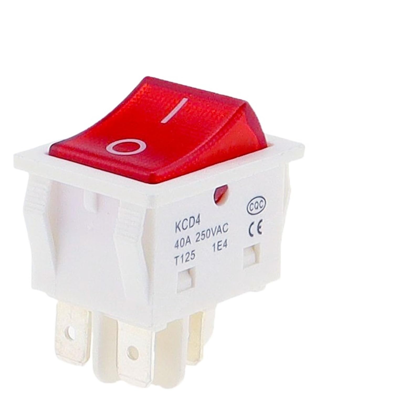 KCD4 AC 40A 250V ロッカー取り替えっこ 25x31粍 ON-OFF 2 空間的関係 4/6 ピン ライトパワースイッチ付き添い人(Red)