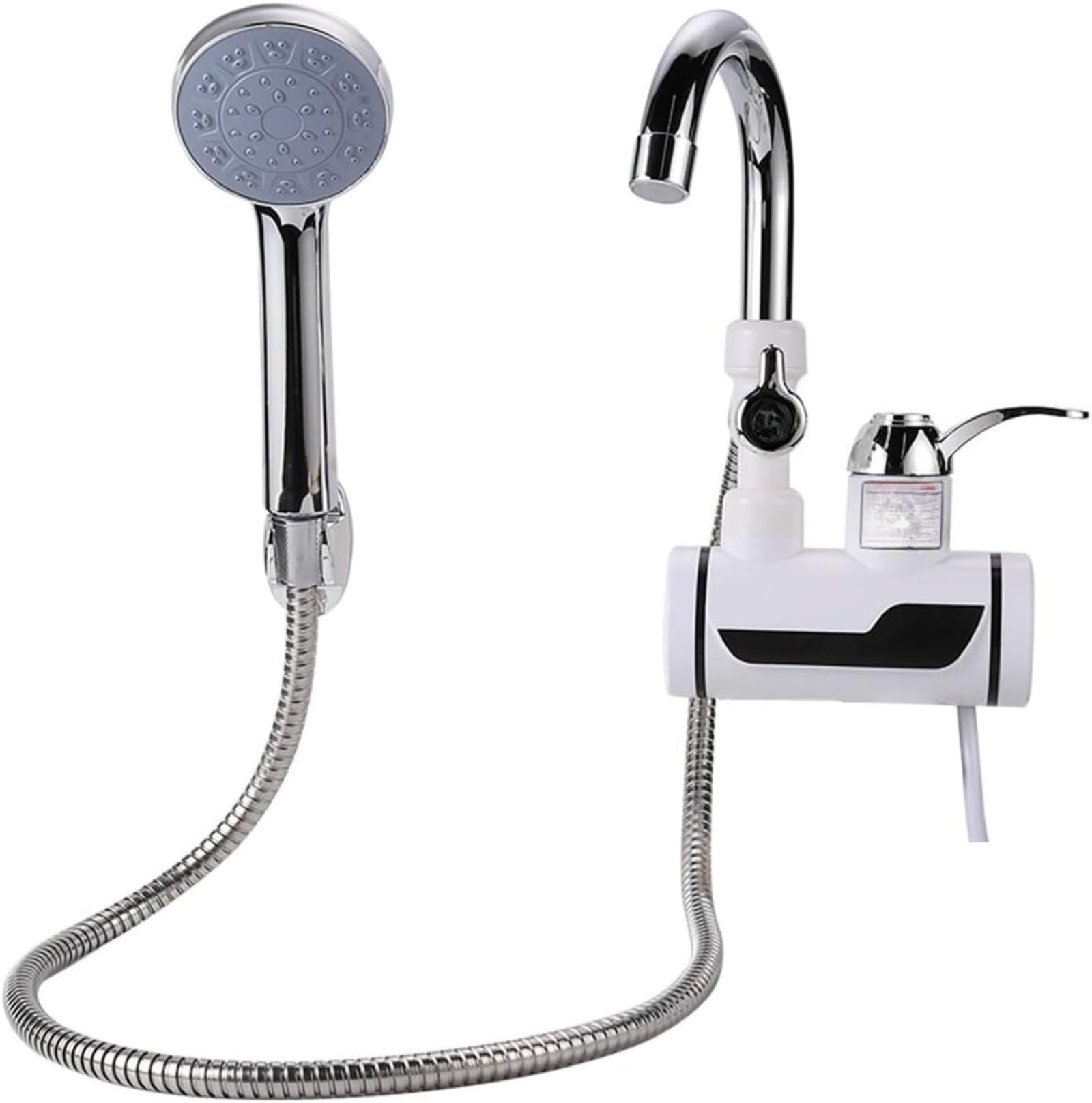電気インスタント給湯蛇口 給湯器高速加熱 温度表示キッチンシャワー用タンクレスタップ 即時給湯 温度調節｜明金万代