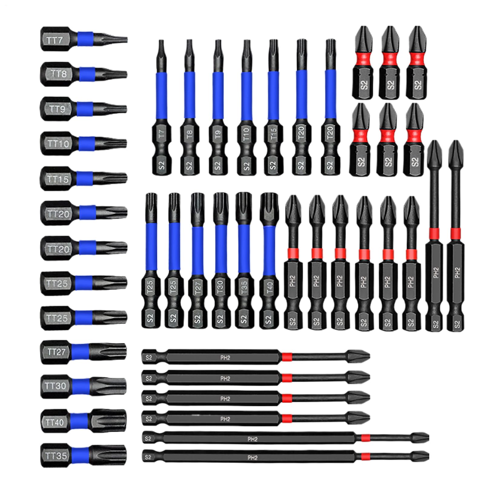 ナットドライバーセット | 46ピース ナットドライバードリルビット延長バー 4-40mm 10cm - 高強度安全ナットドライバービットキット プロフェッショナル・愛好家・大人向け|明金万代