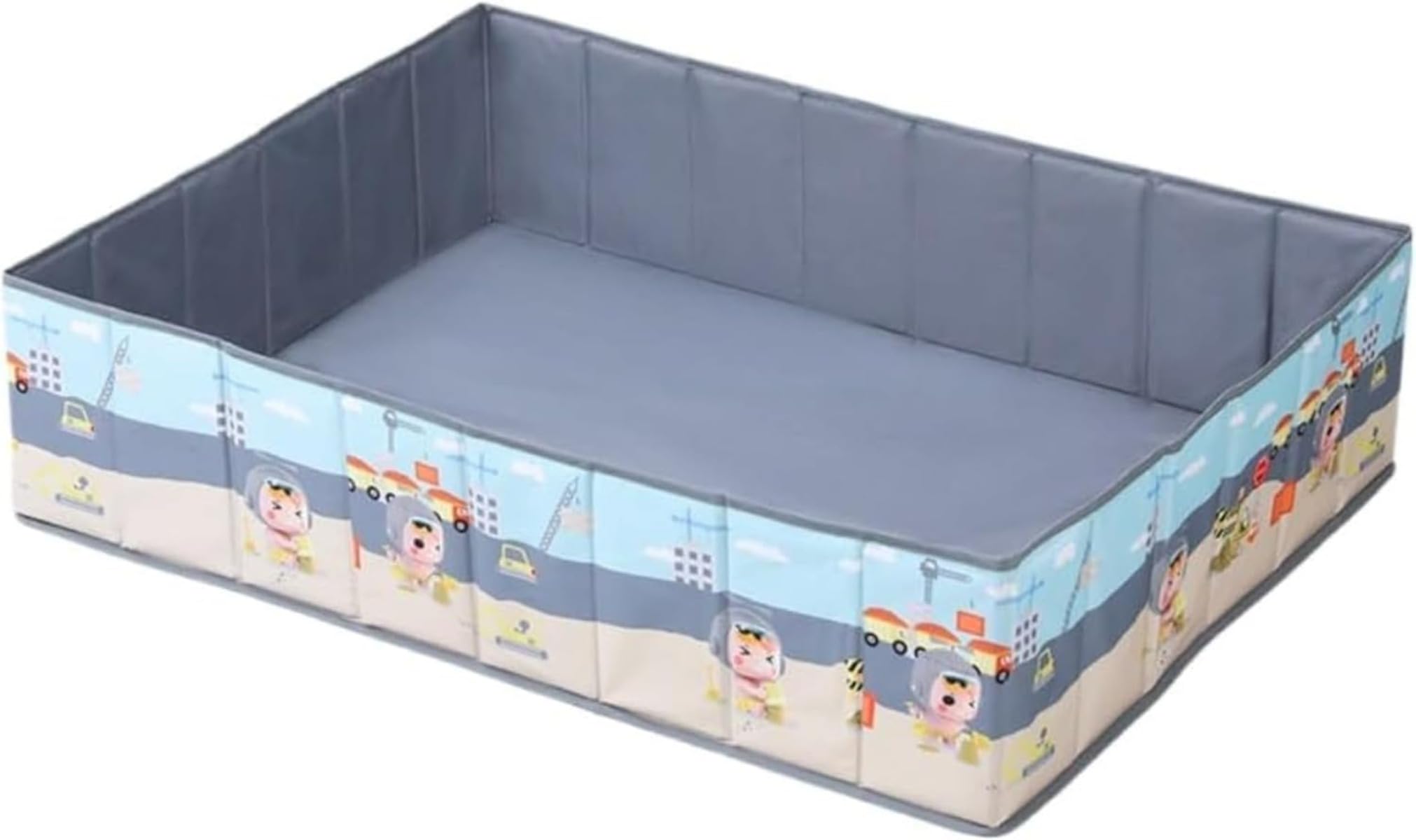 子供の決明子玩具砂池セット赤ちゃんが砂の大粒模造砂時計家庭用室内砂浜池を遊ぶ パッド付き (マット付き120*90*30 CMブルーシングルサンドプール)｜明金万代