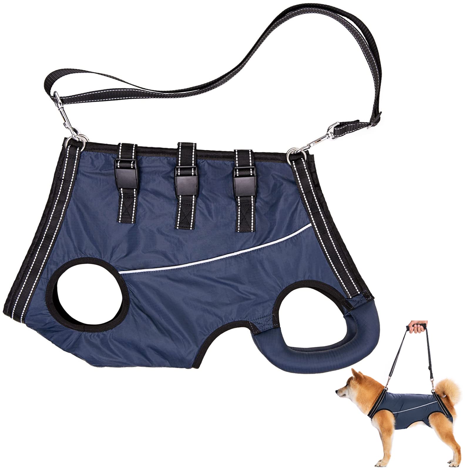 犬 馬具 御拾い助けること 愛玩動物用 馬具 老犬 前肢とうしろ足助けること 傷害 介護 社会復帰 パステル色の 通気性 合わせる能力のある 柴犬 秋田犬 猫用より良い 小型犬、中型犬、大型犬 青色 S