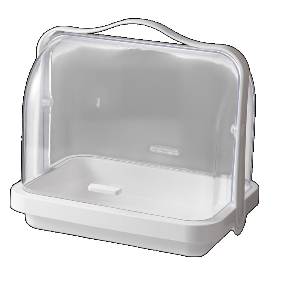 ブレッドケース 食パン保存ケース ブレッドボックス 食器収納棚 食器収納ラック 保存容器 おしゃれ 透明 パン箱 蓋付き ハンドル付き 持ち運び簡単 化粧品 調味料収納 (小さい) [並行輸入品]｜明金万代