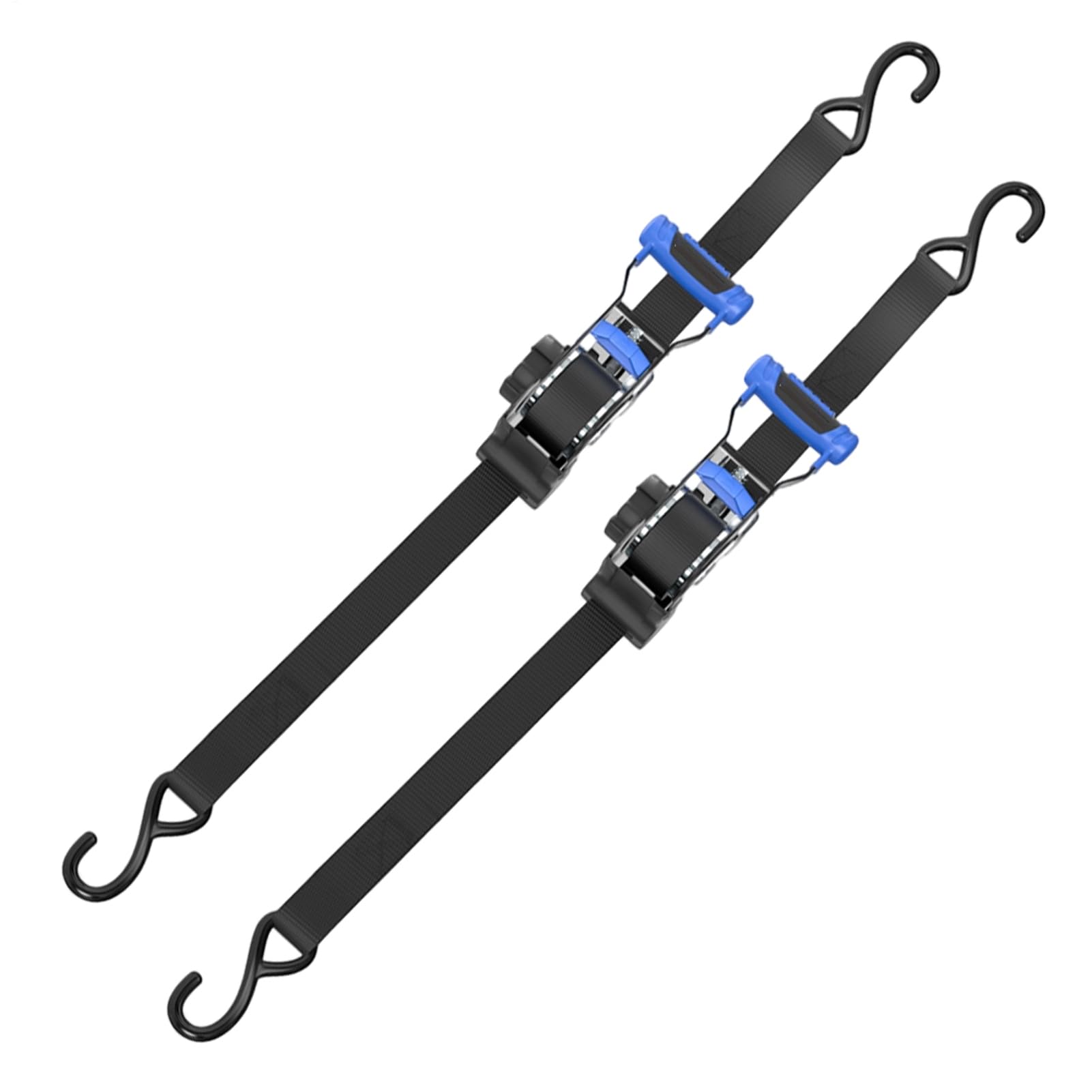 ラチェットストラップ - S字フック付き 荷物固定用ベルト 安全 | 輸送用ストラップ | トレーラー、キャンピングカー、トラック、自動車、セダン、ピックアップ、輸送、キャンプ用|明金万代