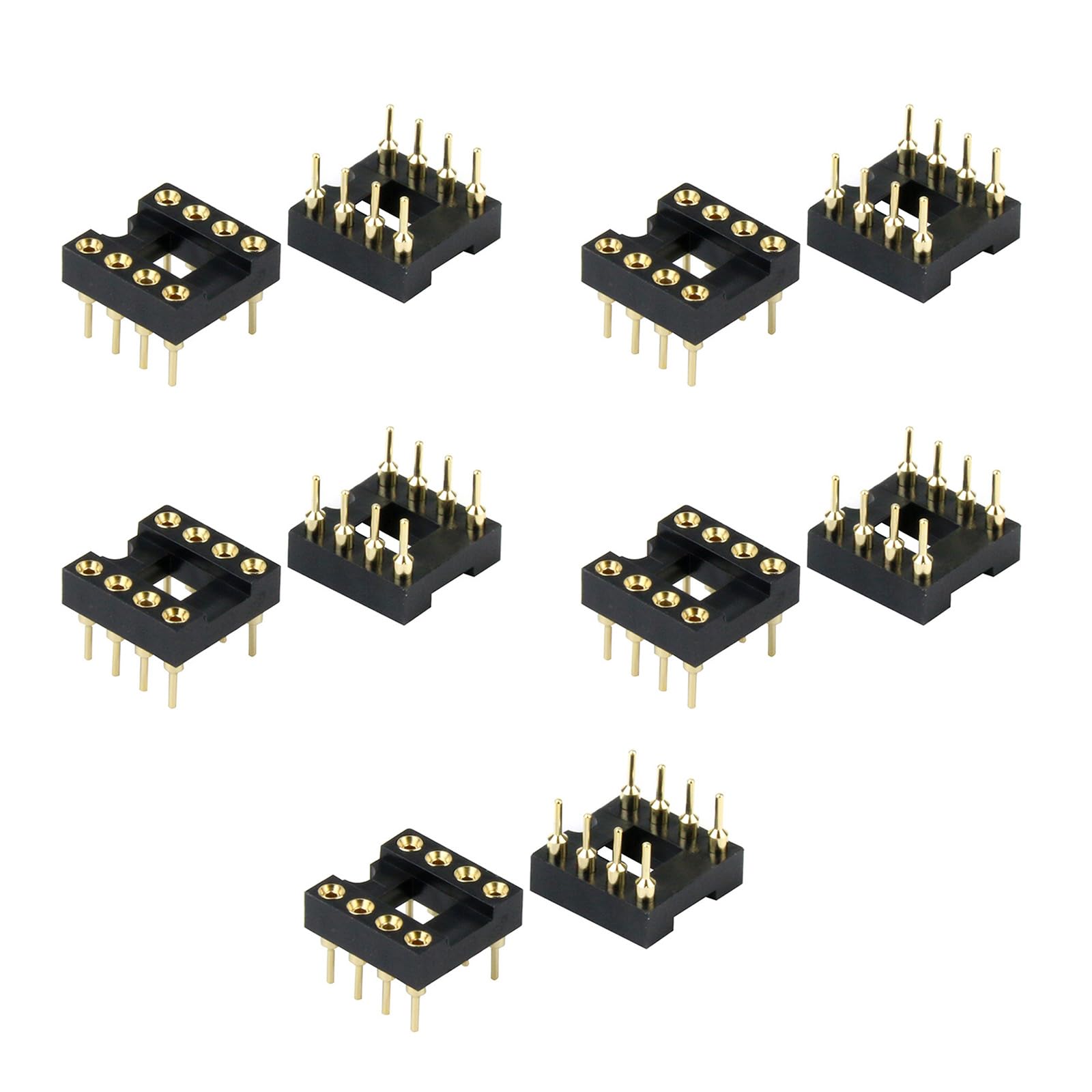 10 個の簡単な取り付け DIP8 IC ソケットにより、ラボ環境での簡単なチップ交換が可能安定した信号伝送 DIP IC ソケット｜明金万代