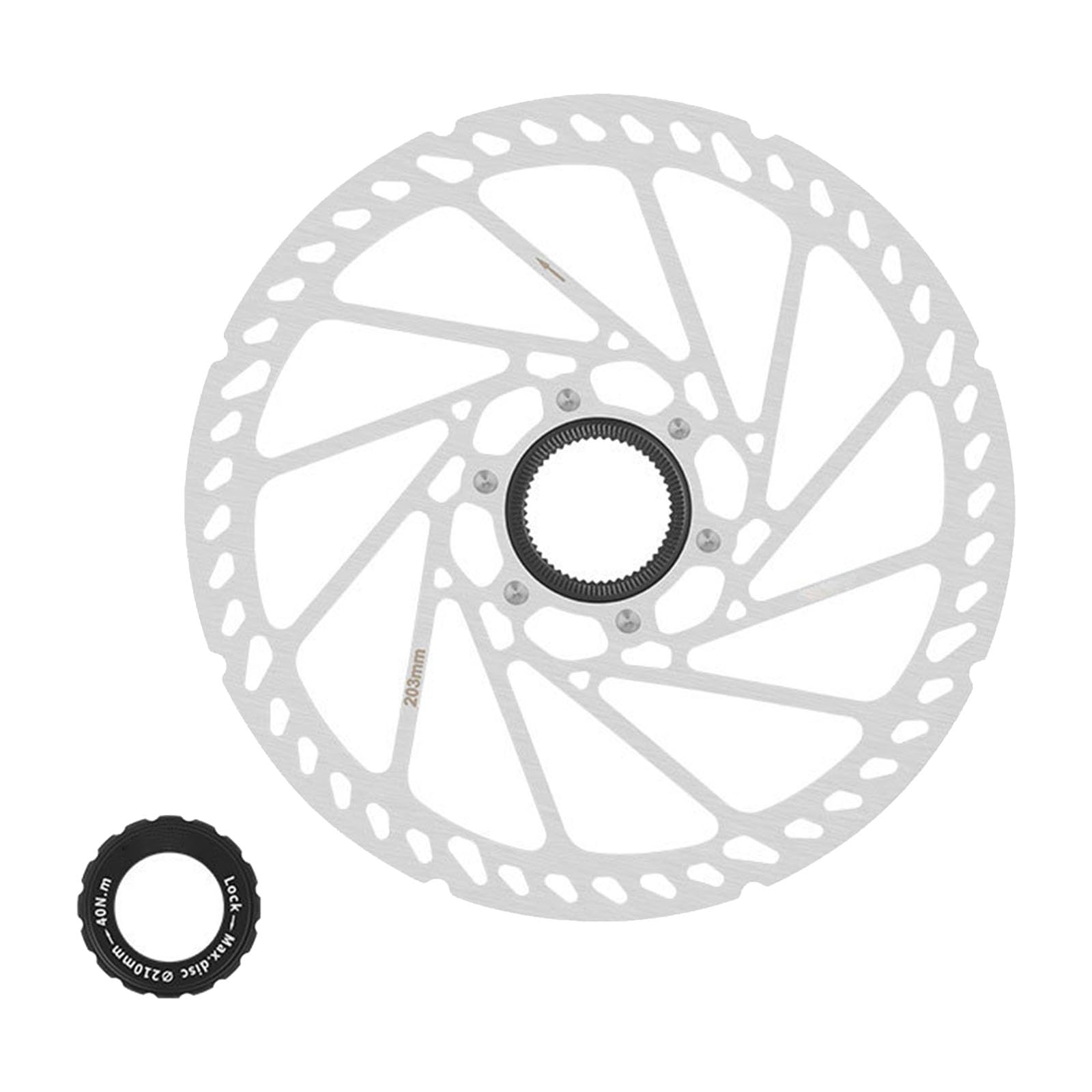 ステンレス鋼バイクディスクブレーキローター自転車ロードバイク、マウンテンバイク用 140 ミリメートル 160 ミリメートル 180 ミリメートル 203 ミリメートルディスクブレーキローターバイクセンターロック｜明金万代